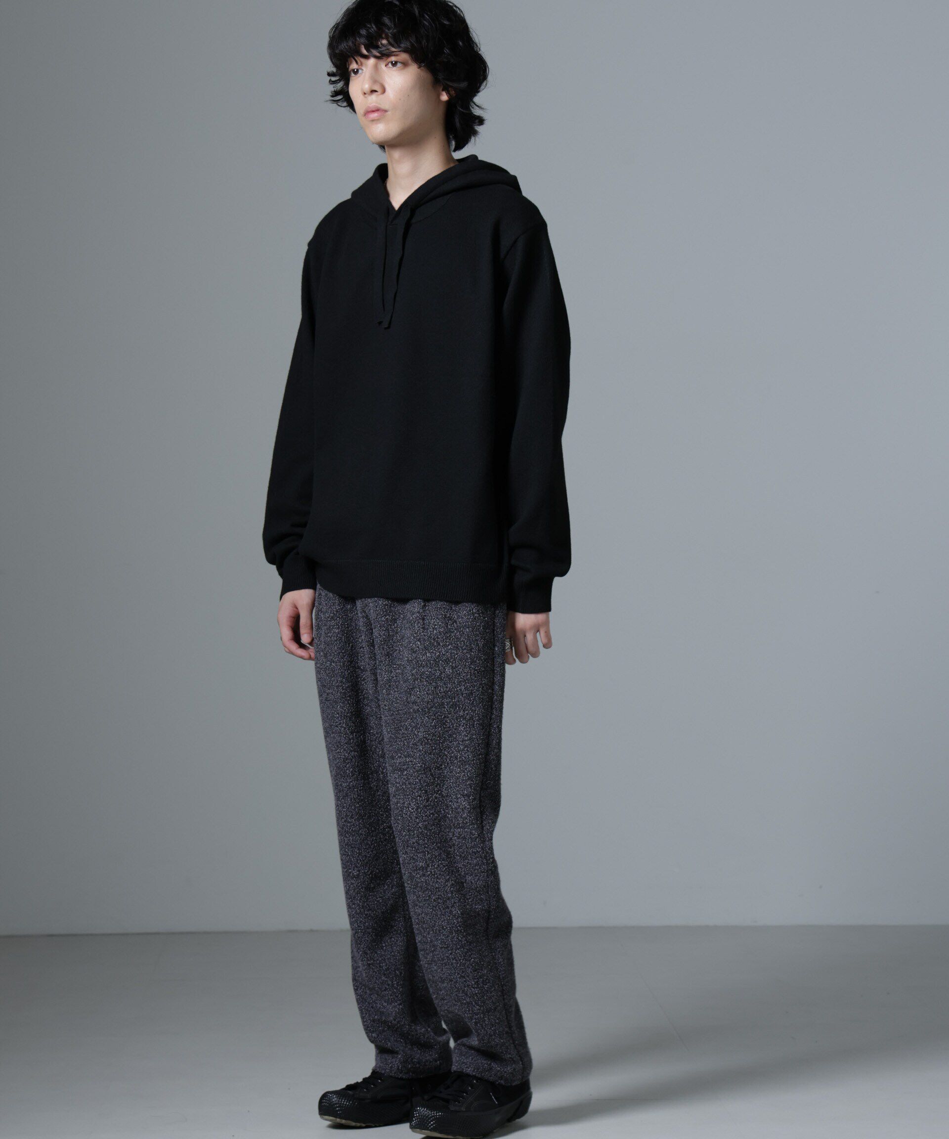 nano･universe「天竺編みニットパーカー」|ニット・セーター|