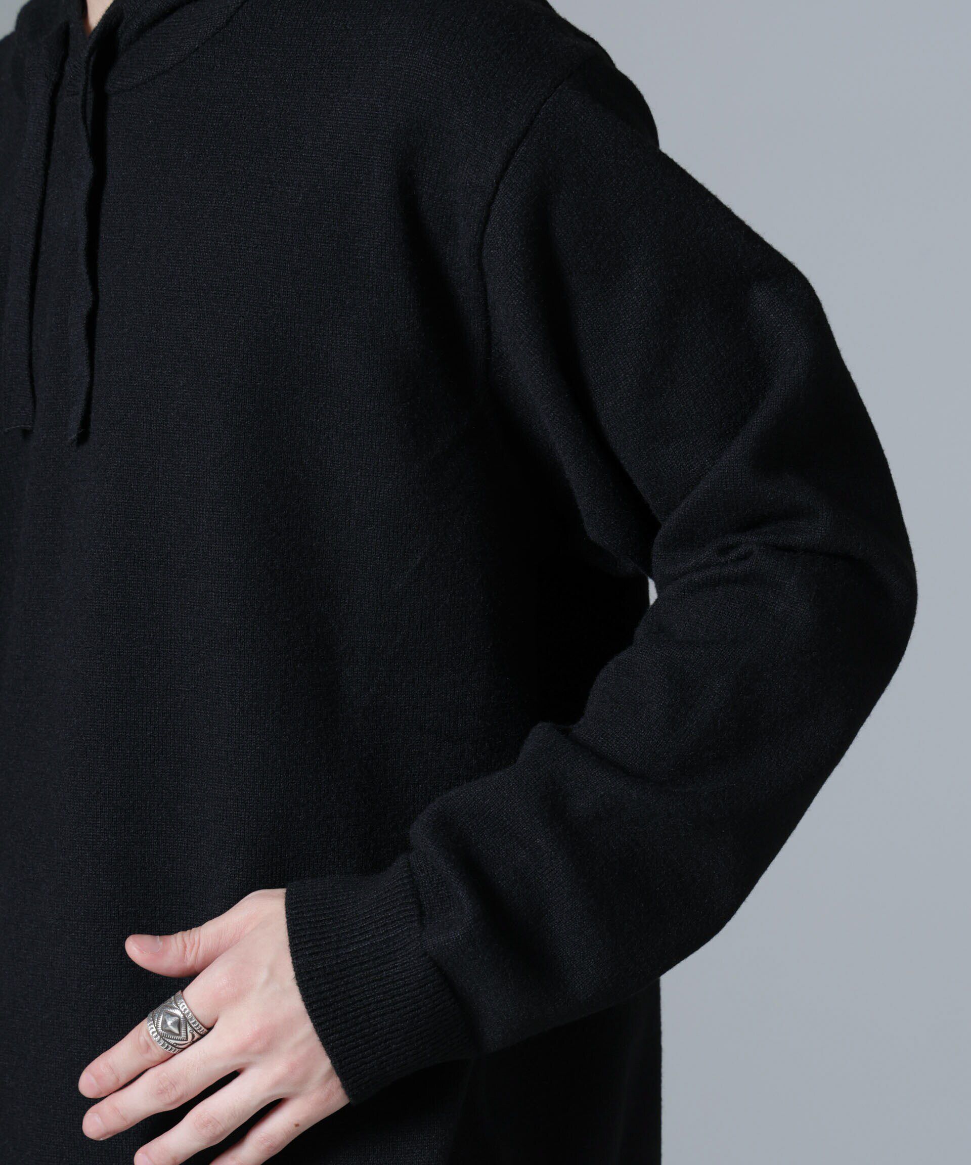 nano･universe「天竺編みニットパーカー」|ニット・セーター|