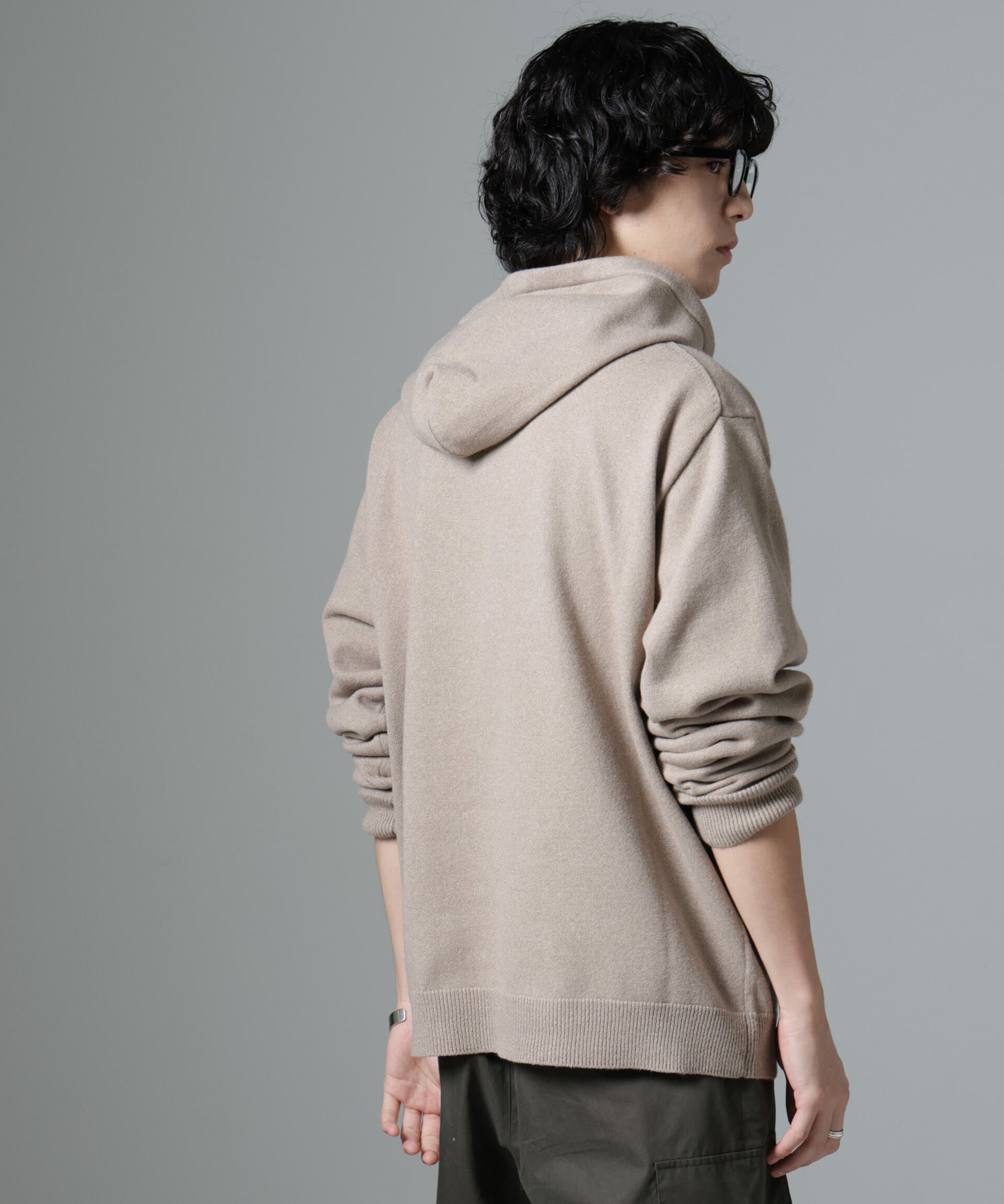 nano･universe「天竺編みニットパーカー」|ニット・セーター|