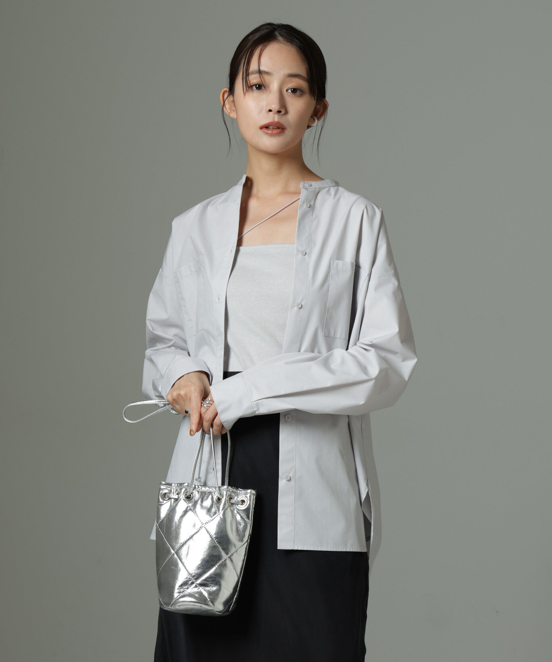 nano･universe「スタンドカラーシャツ」|シャツ・ブラウス|