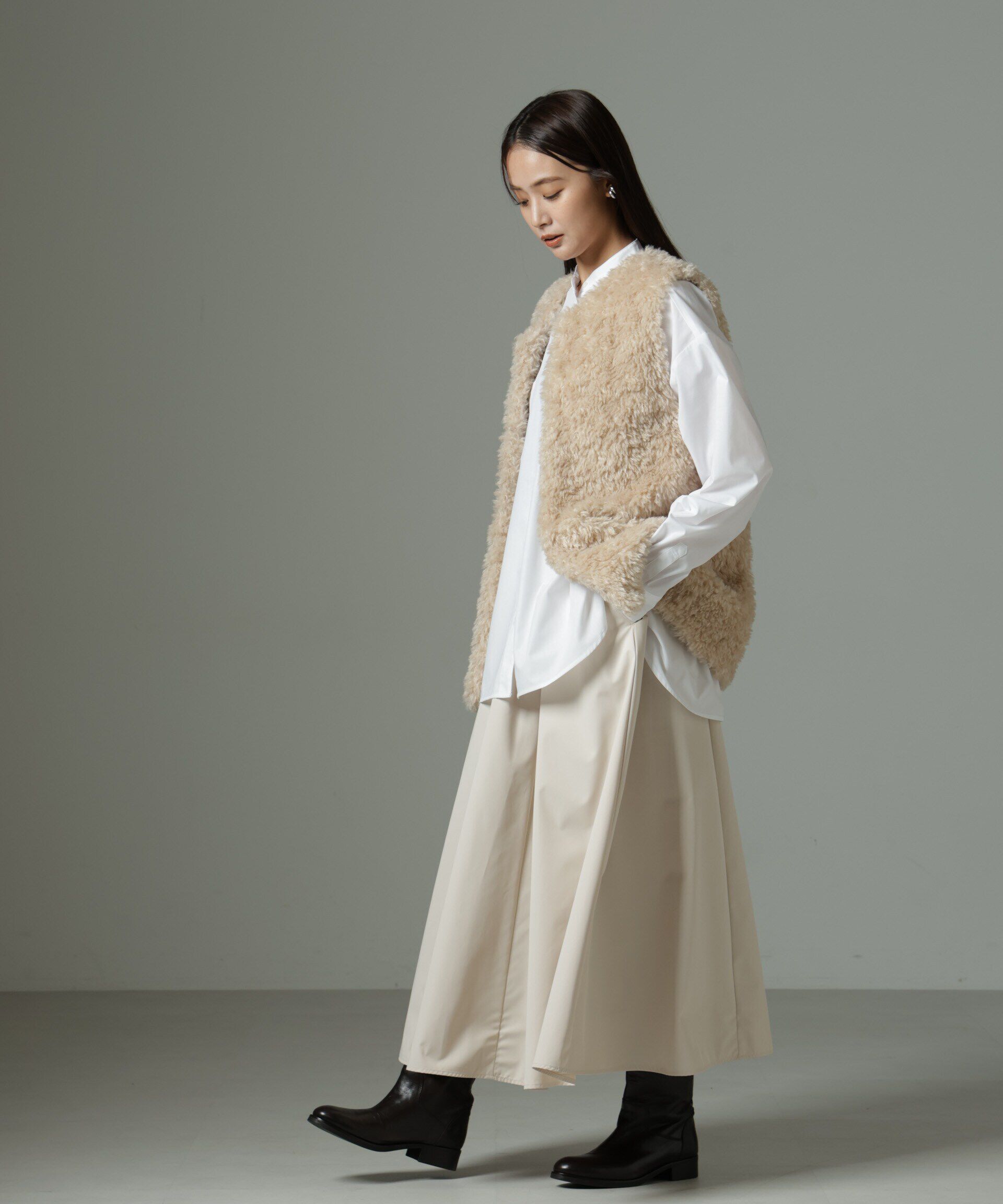 nano･universe「スタンドカラーシャツ」|シャツ・ブラウス|