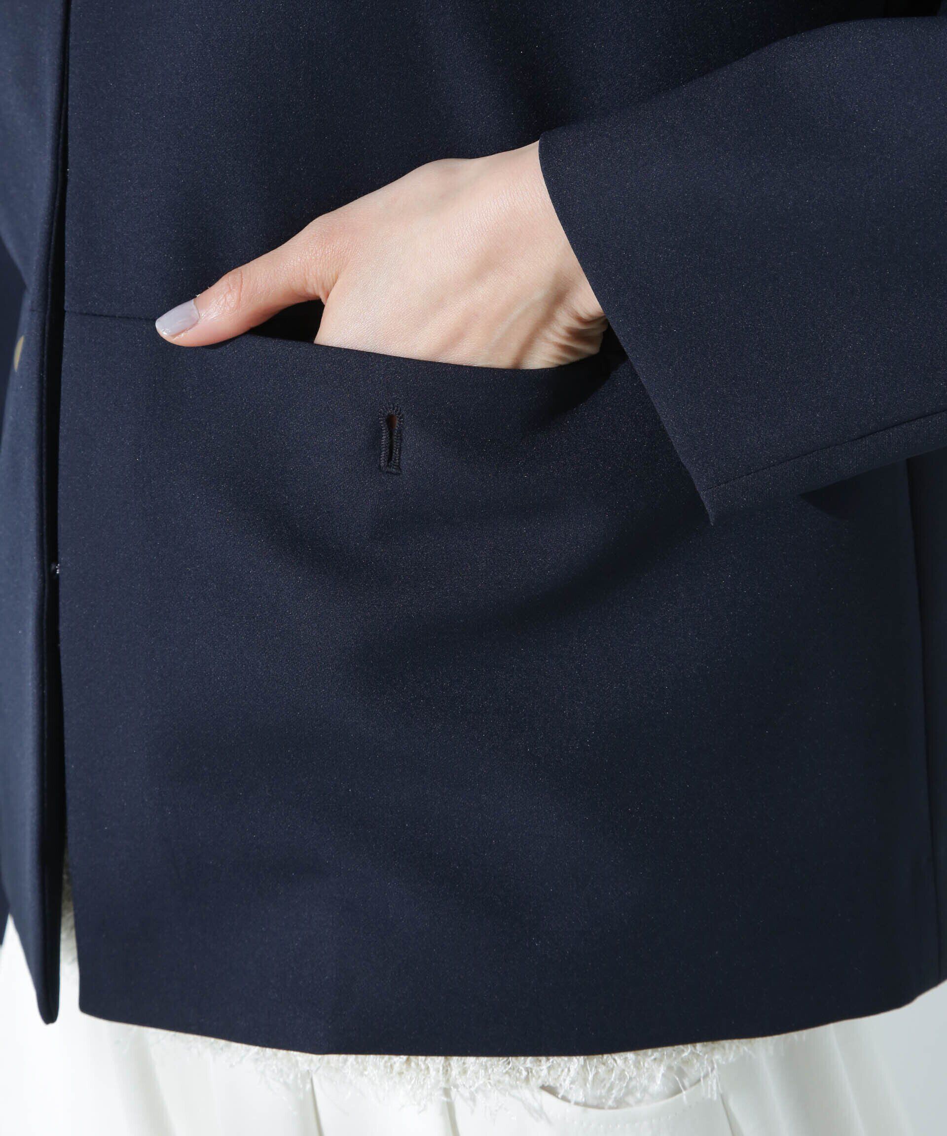 nano･universe「デイリーファンクション ノーカラージャケット(セットアップ可)」|テーラードジャケット|