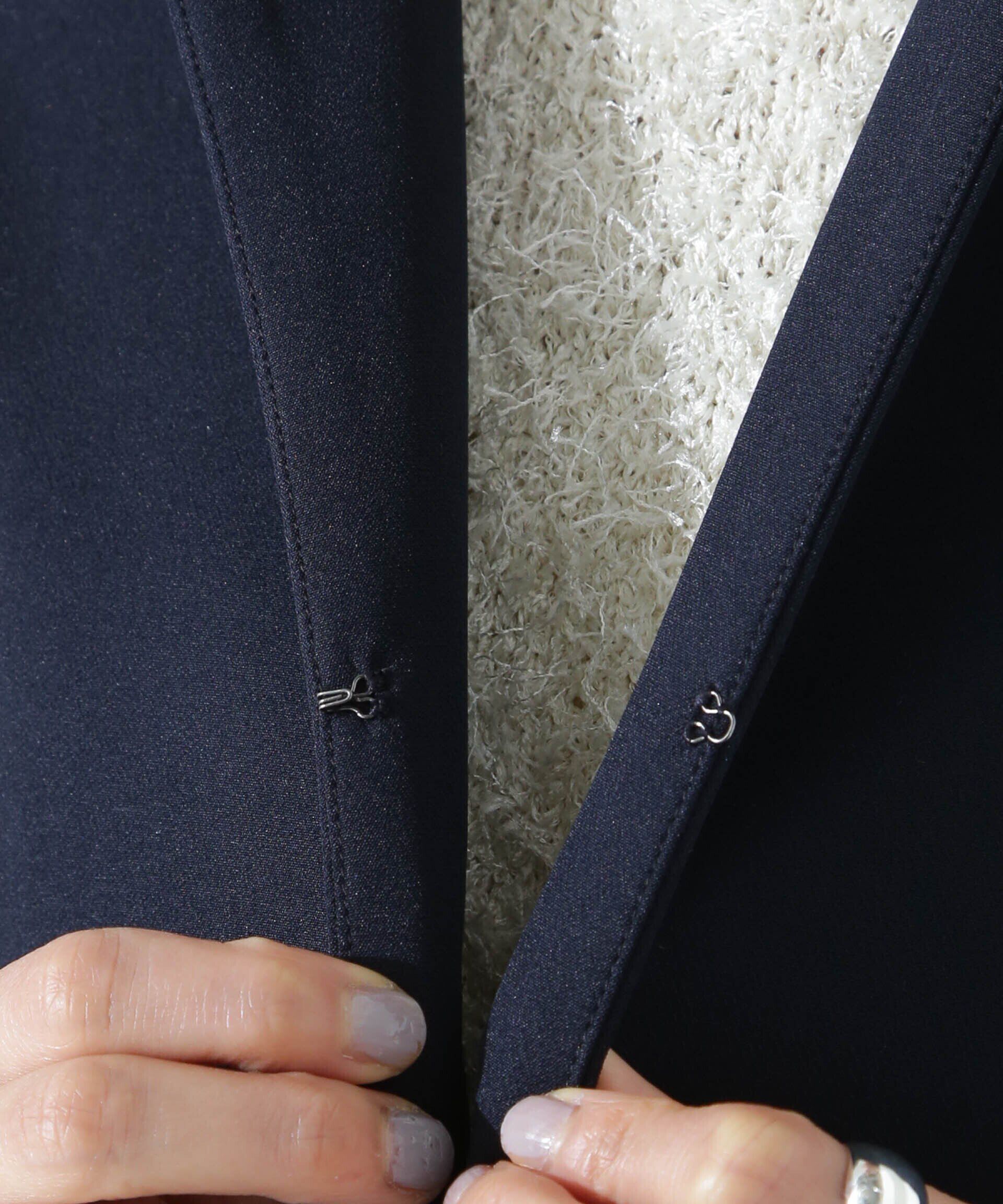 nano･universe「デイリーファンクション ノーカラージャケット(セットアップ可)」|テーラードジャケット|