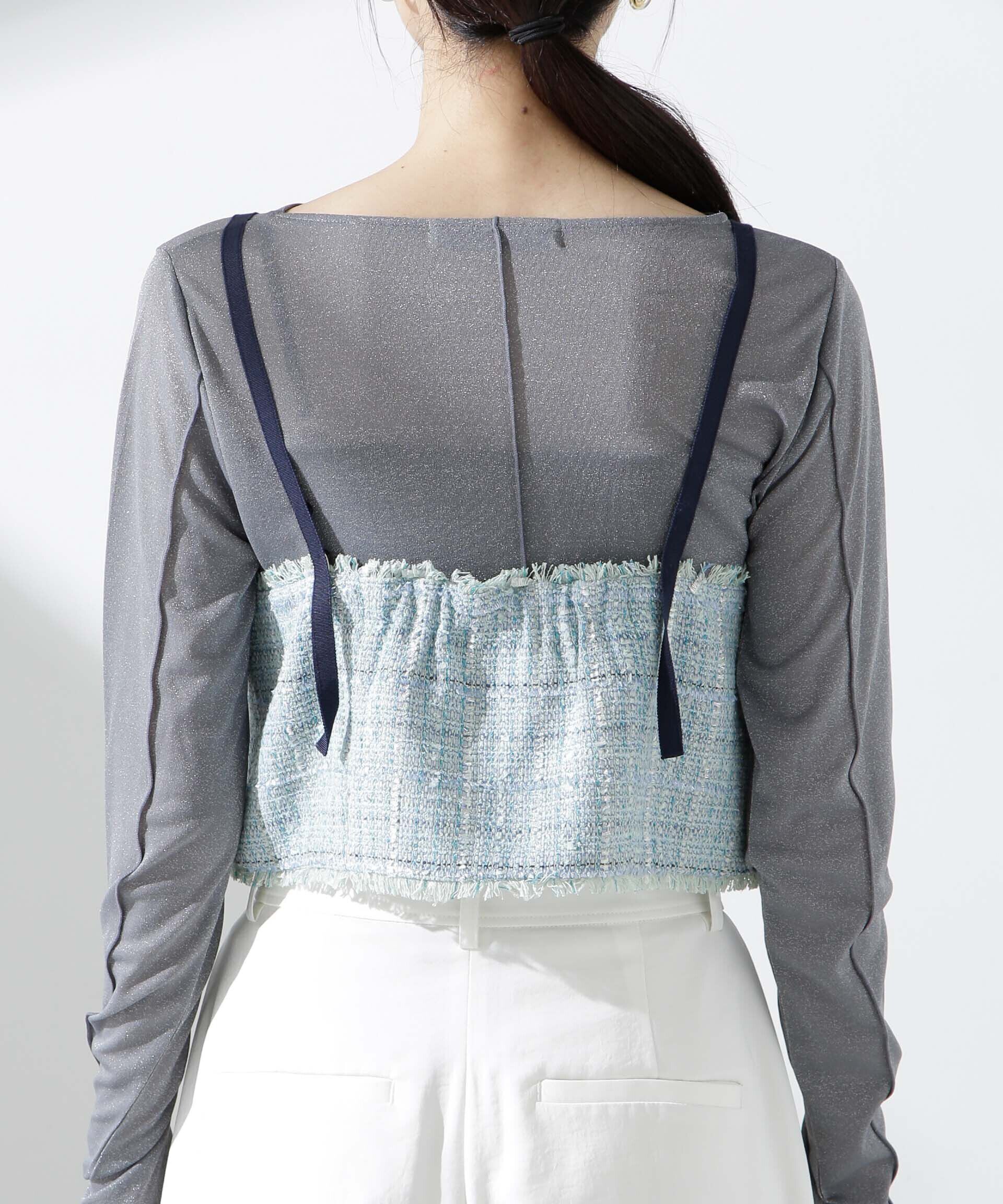 nano･universe「ツィードショートビスチェ」|シャツ・ブラウス|