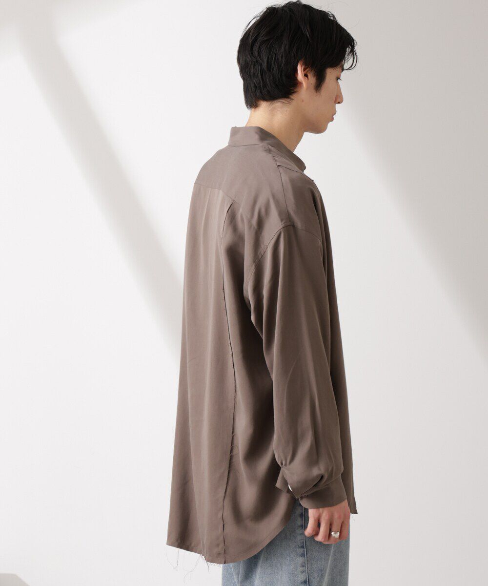 nano･universe「カットオフワイドドレープシャツ 長袖」|シャツ・ブラウス|