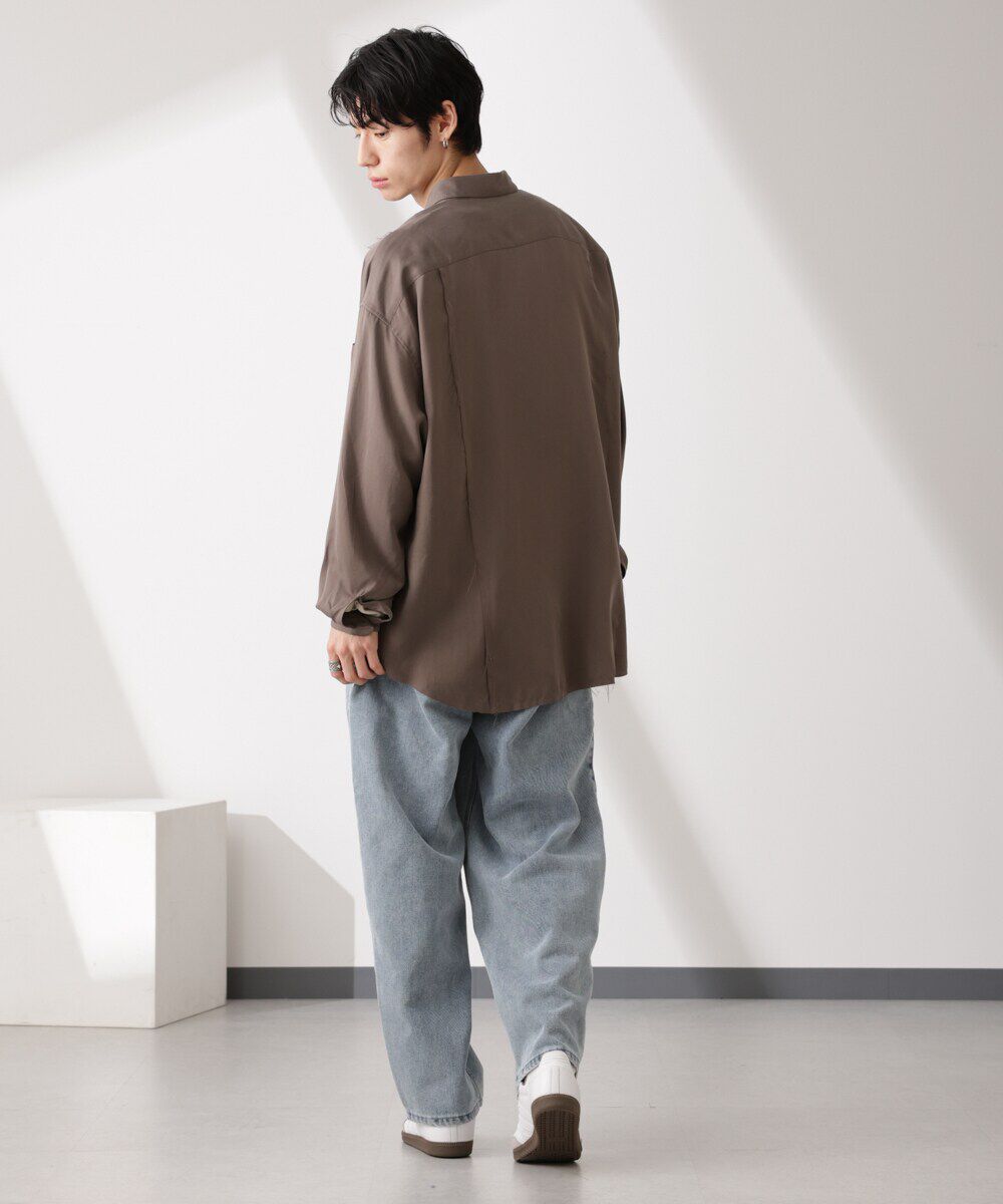 nano･universe「カットオフワイドドレープシャツ 長袖」|シャツ・ブラウス|
