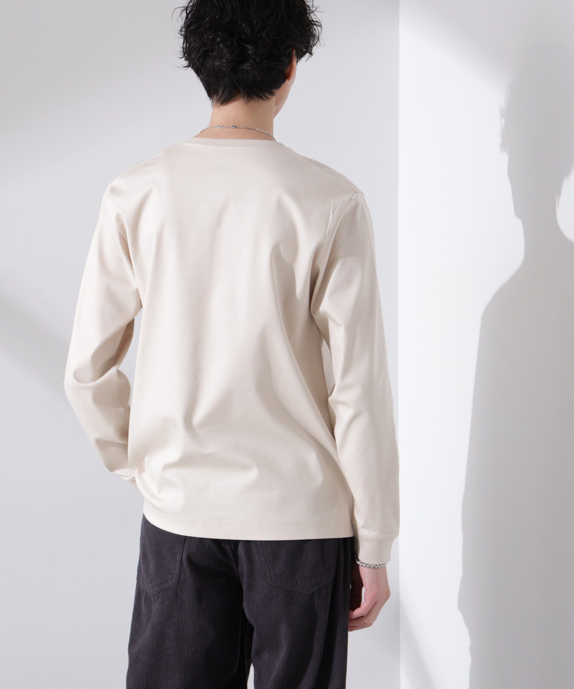 nano･universe「アンチスメル VネックTシャツ 長袖」|Tシャツ・カットソー|