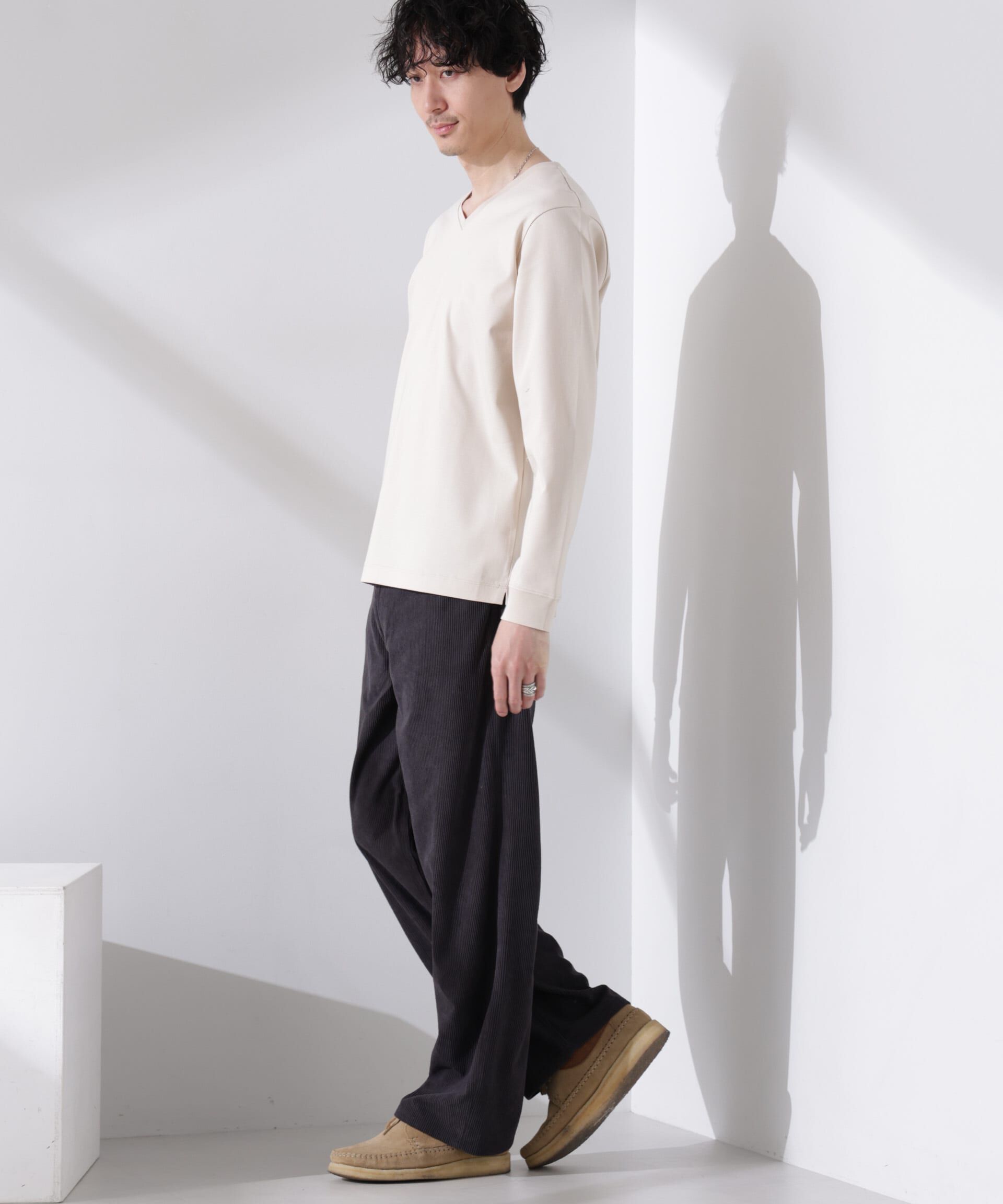 nano･universe「アンチスメル VネックTシャツ 長袖」|Tシャツ・カットソー|