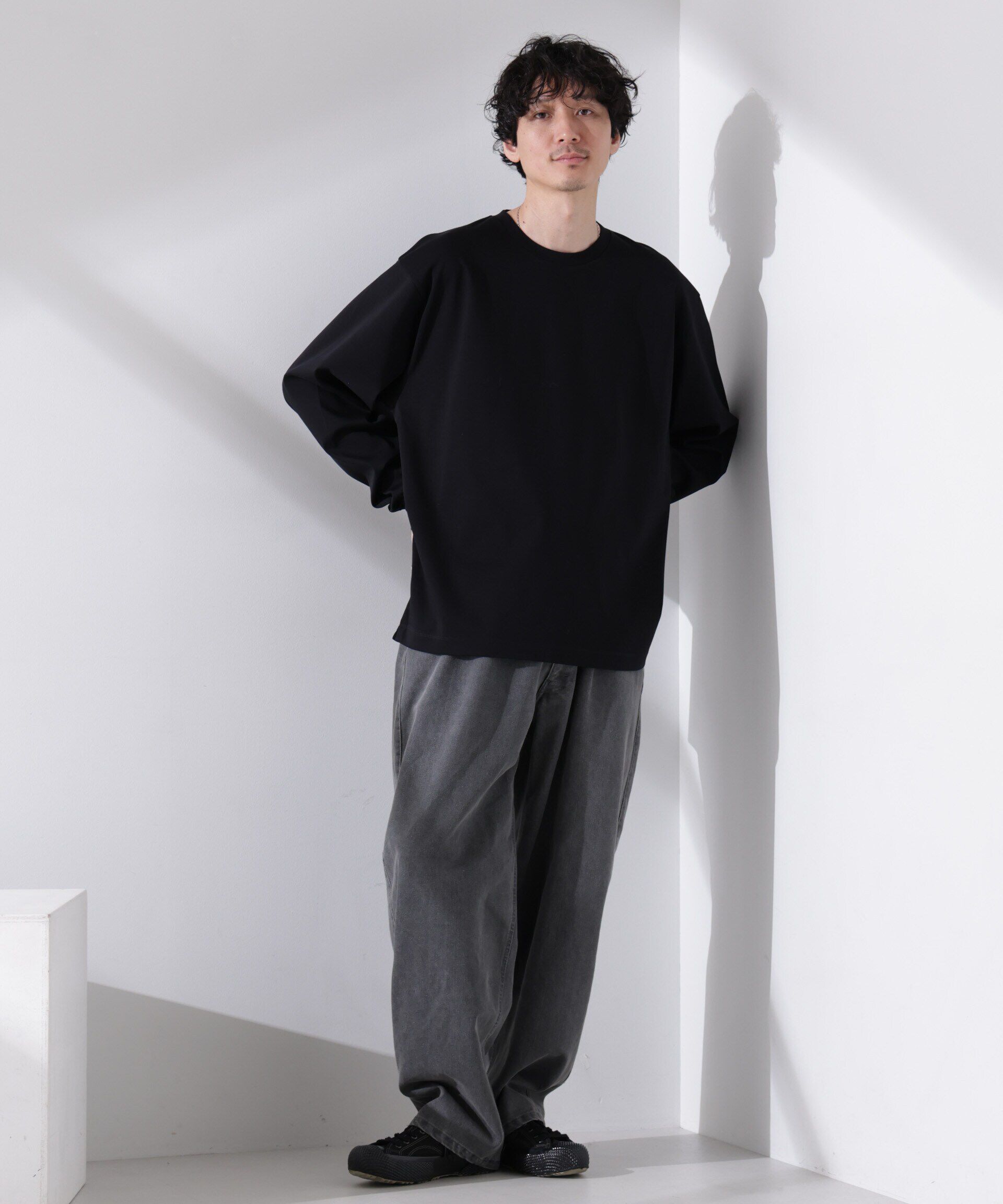 nano･universe「アンチスメル BIG クルーネックTシャツ 長袖」|Tシャツ・カットソー|