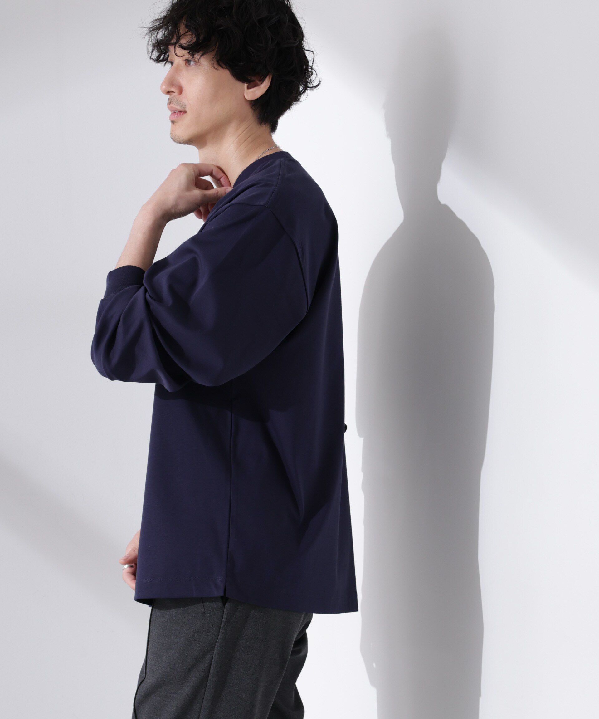 nano･universe「アンチスメル BIG クルーネックTシャツ 長袖」|Tシャツ・カットソー|