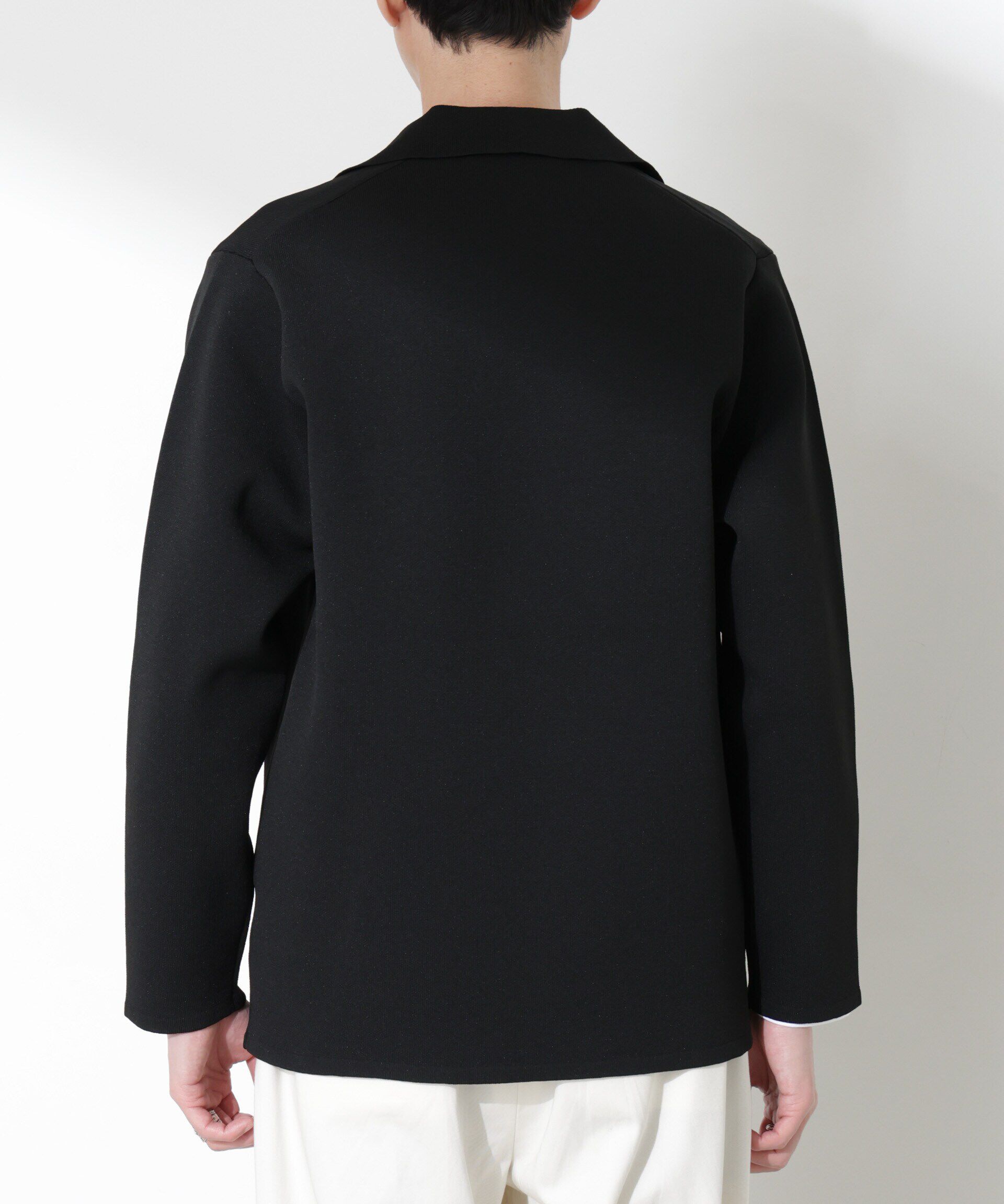 nano･universe「スポンディッシュ ミラノリブ テーラードジャケット」|ニット・セーター|