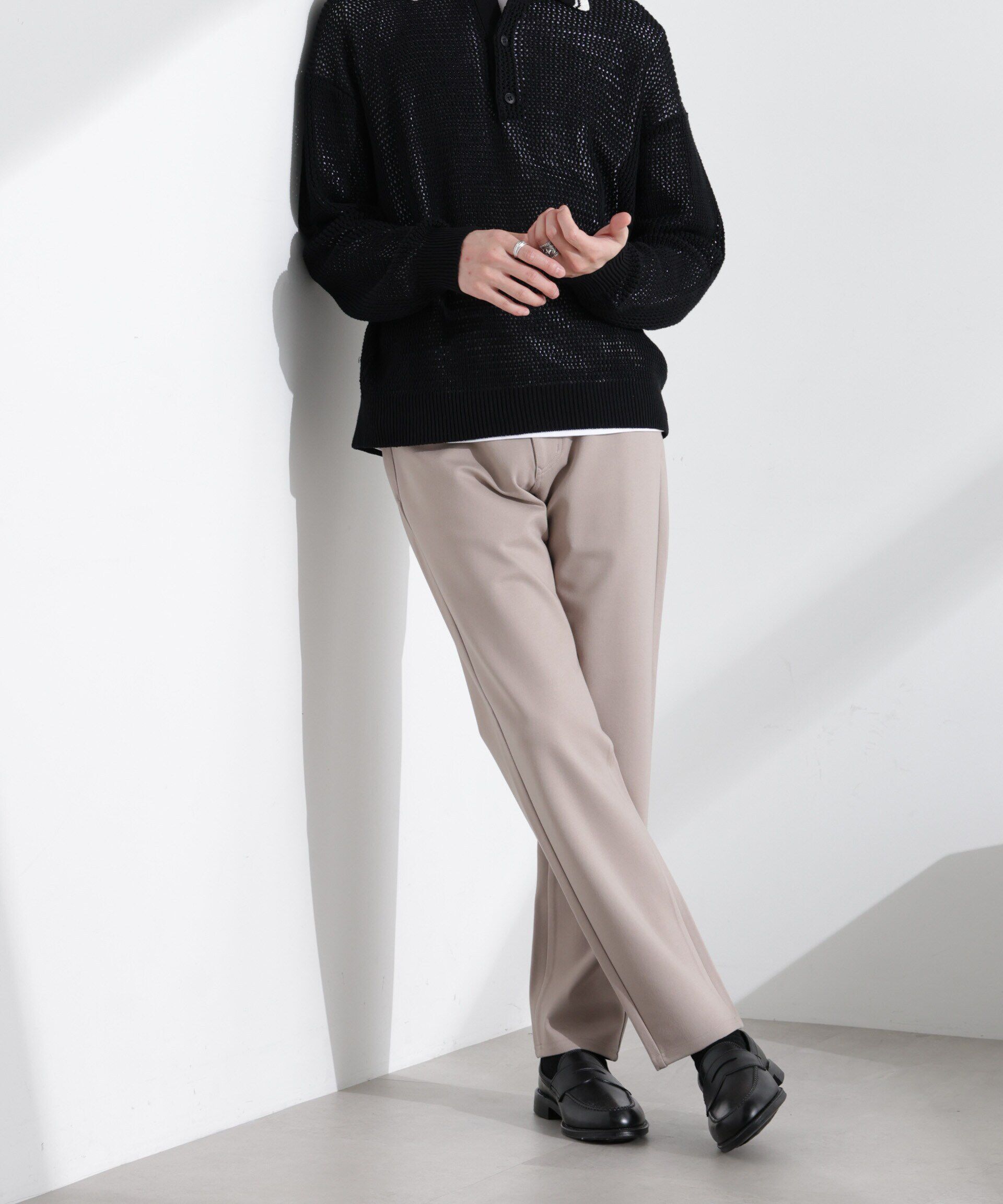 nano･universe「5P テーパードパンツ」|チノ|ライトベージ 1