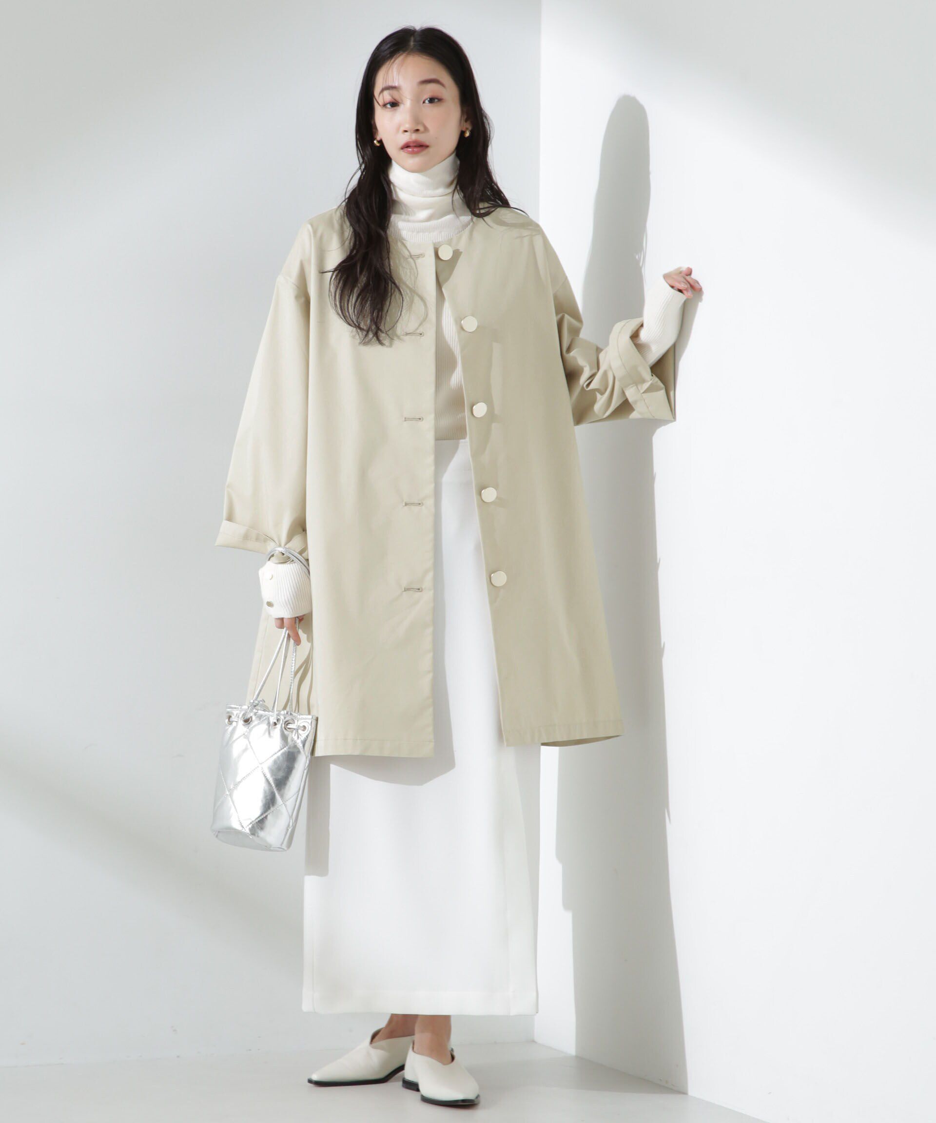 nano･universe「撥水&花粉ガードノーカラーコート」|その他|ベージュ