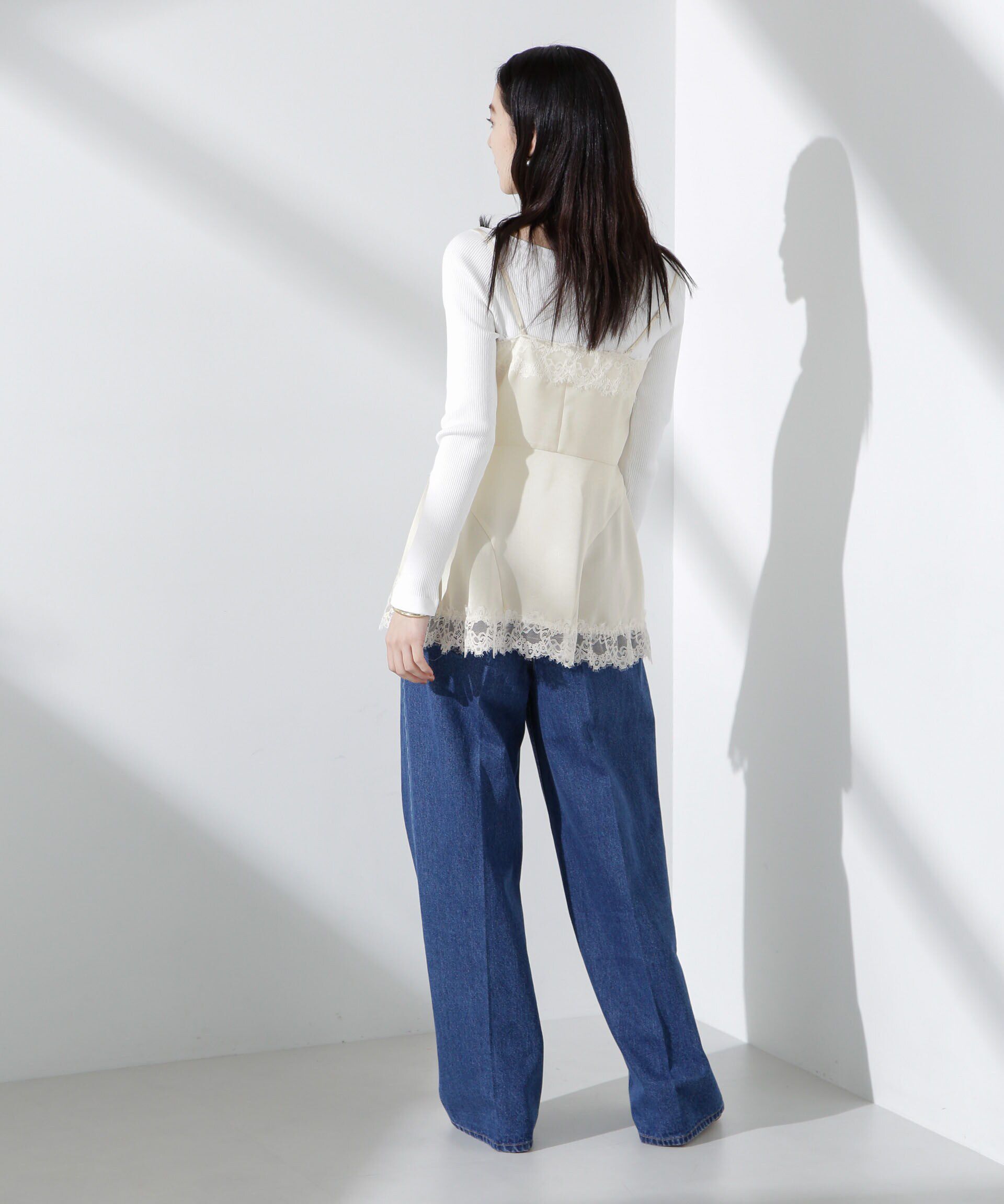 nano･universe「アシンメトリーレースミニワンピース」|Tシャツ・カットソー|