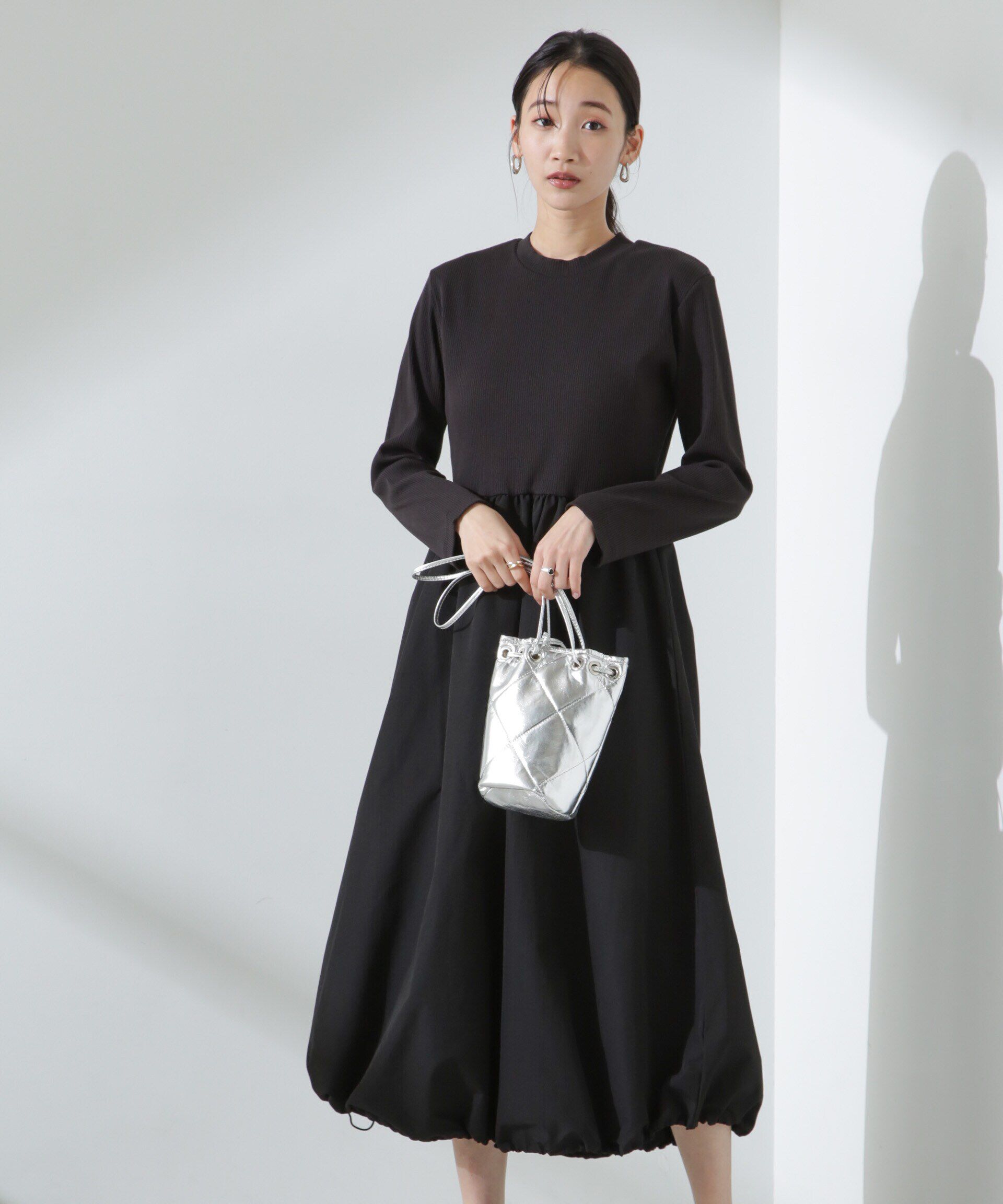 nano･universe「バルーン2WAYコンビワンピース」|ワンピース|