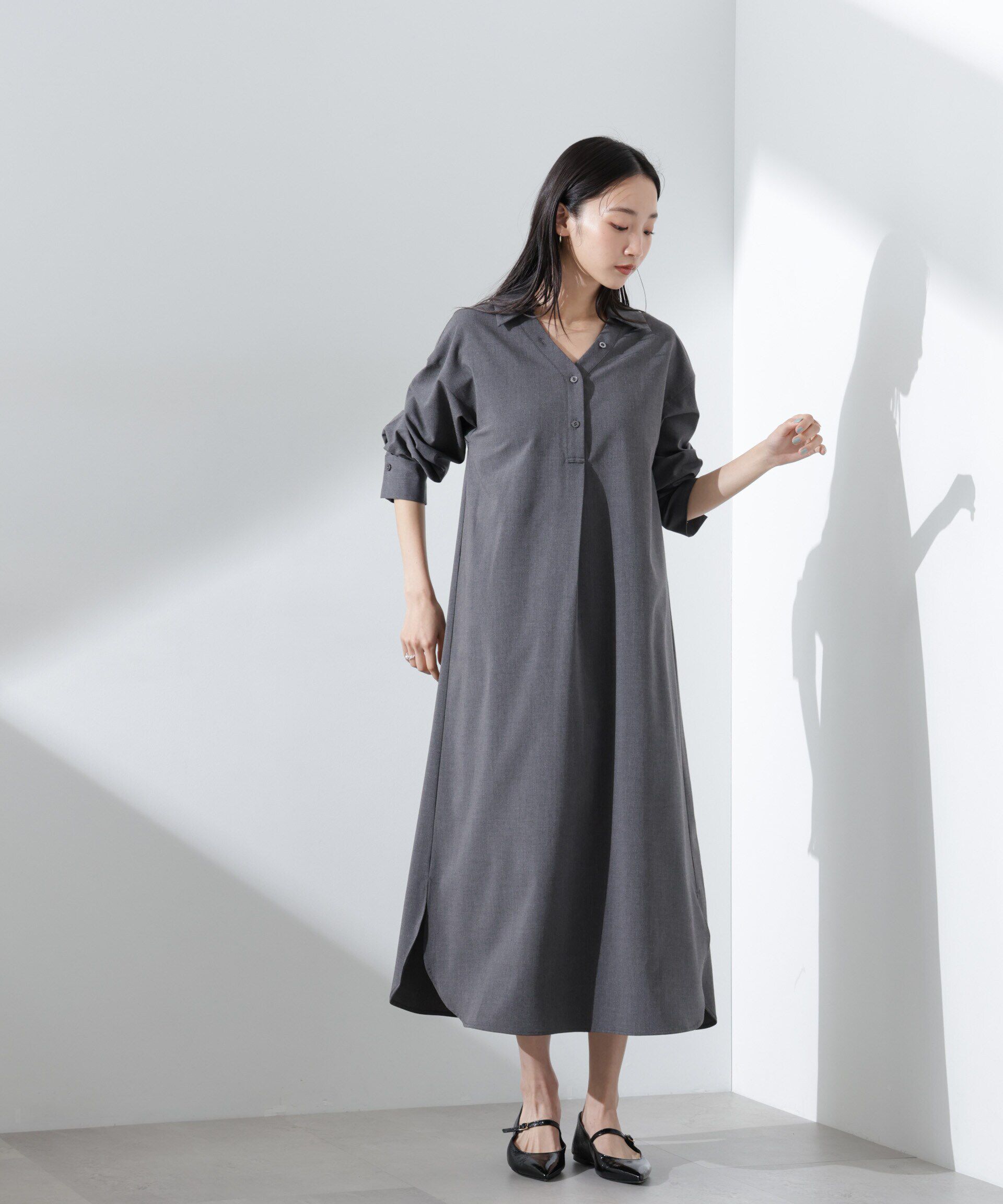 nano･universe「キャミソールビスチェ＋スキッパーワンピースSET」|ワンピース|