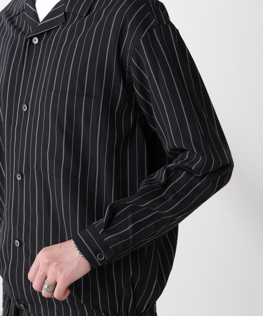 nano･universe「リネンブレンドピンストライプブルゾン（セットアップ可）」|ブルゾン・スタジャン|