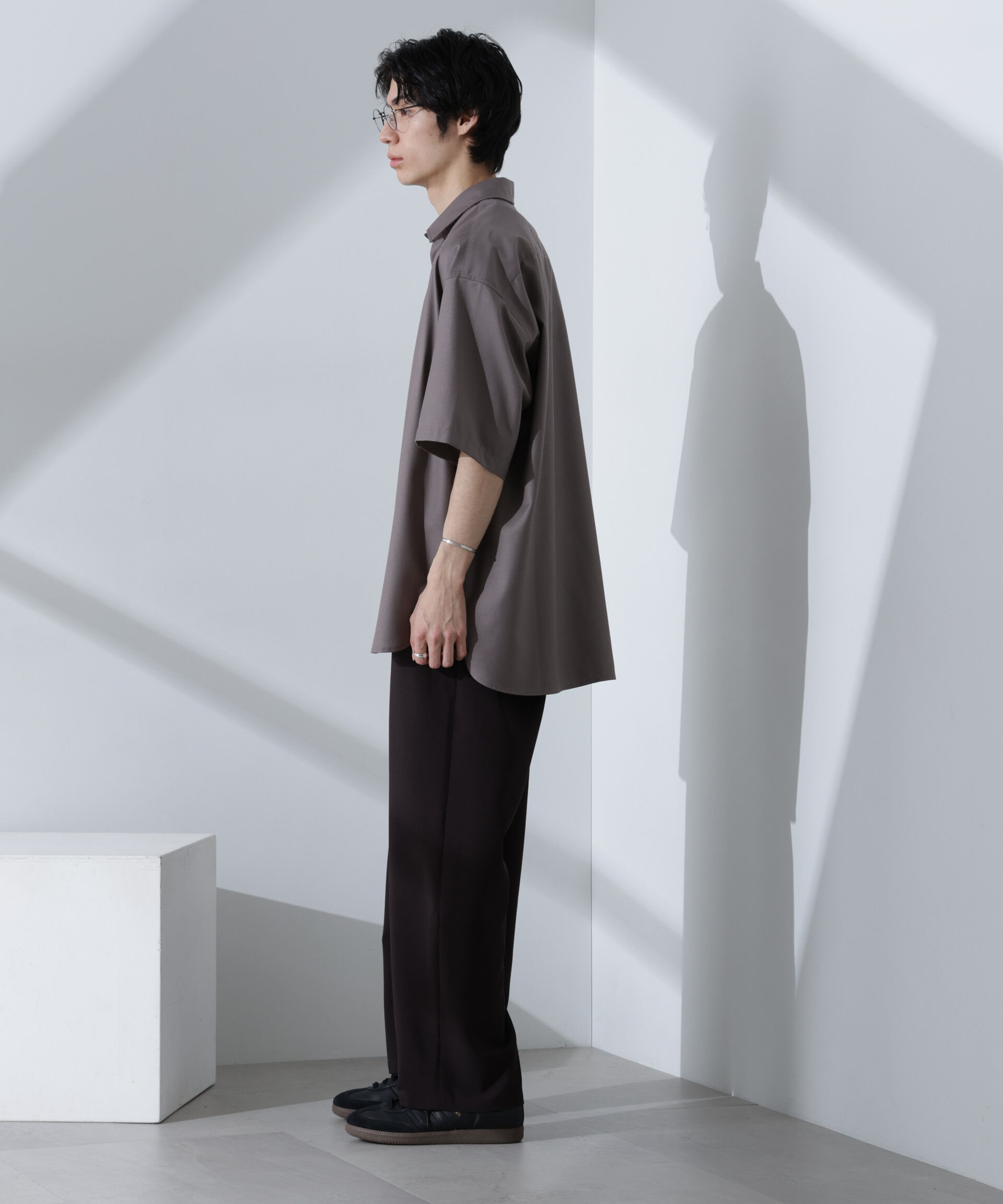 nano･universe「ビッグドレープシャツ 半袖」|シャツ・ブラウス|