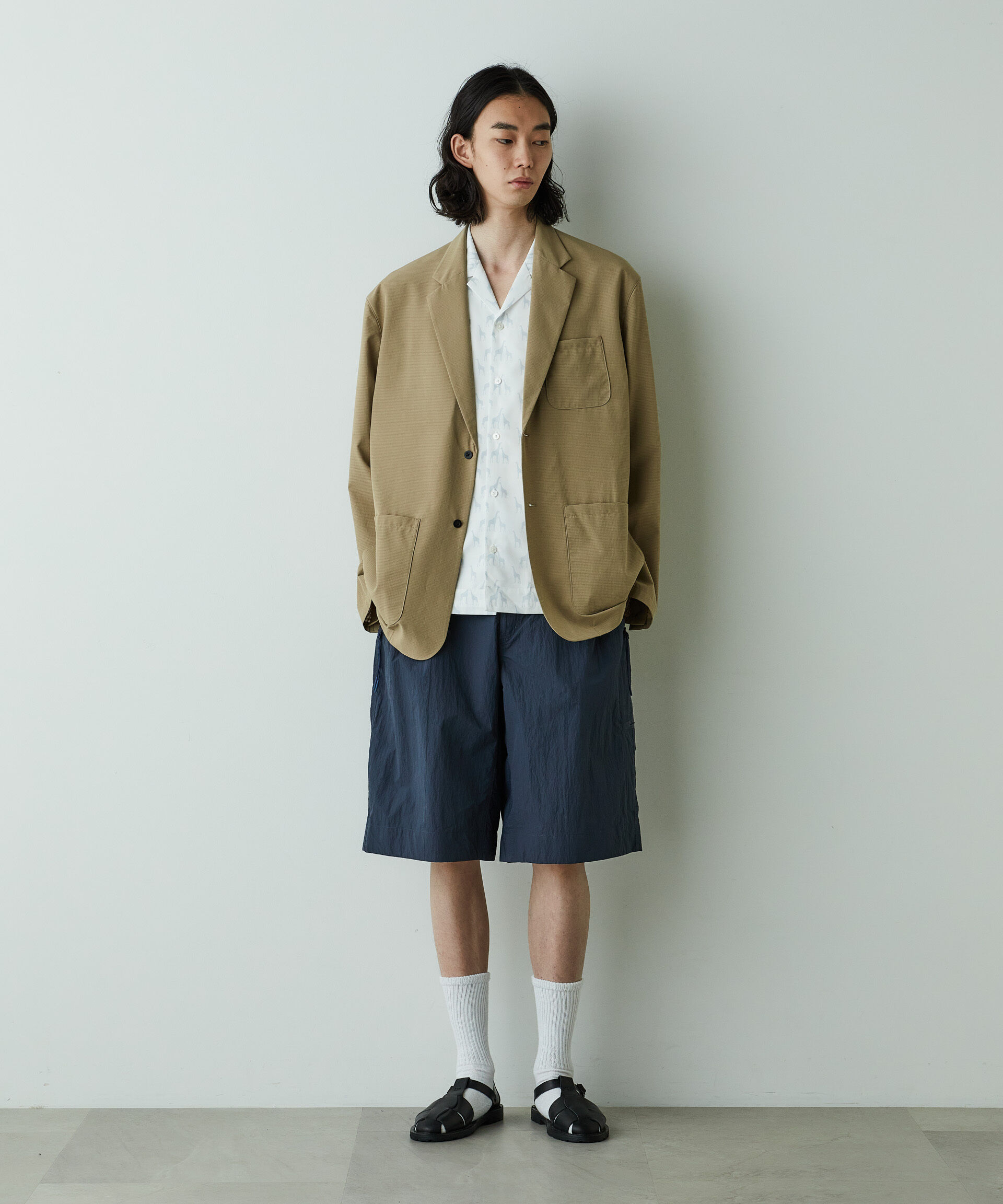 nano･universe「「HOTEL PALACE」オテルパラス　アンフィビアスルーズシルエットショーツ」|チノ|