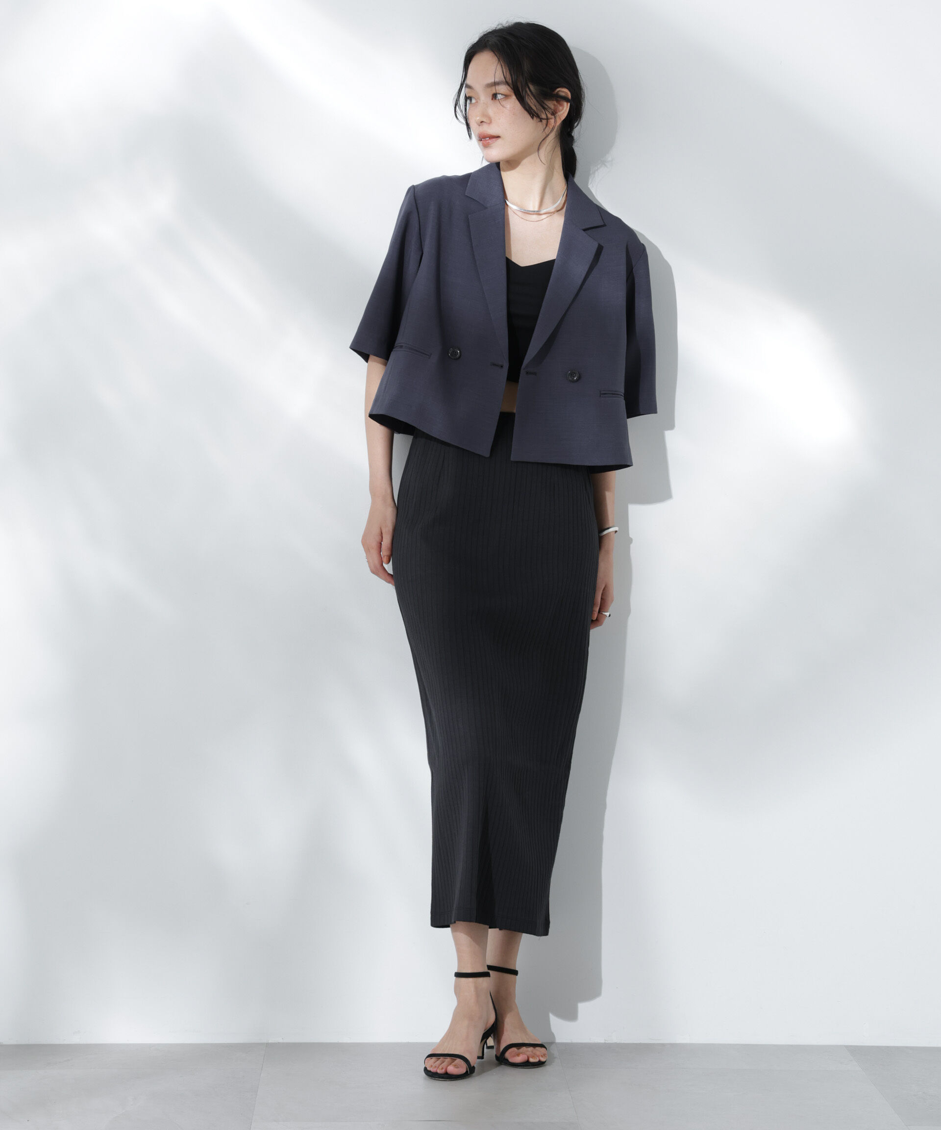 nano･universe「Anti Soaked(R) 汗染み防止リブタイトスカート（セットアップ可）」|スカート|