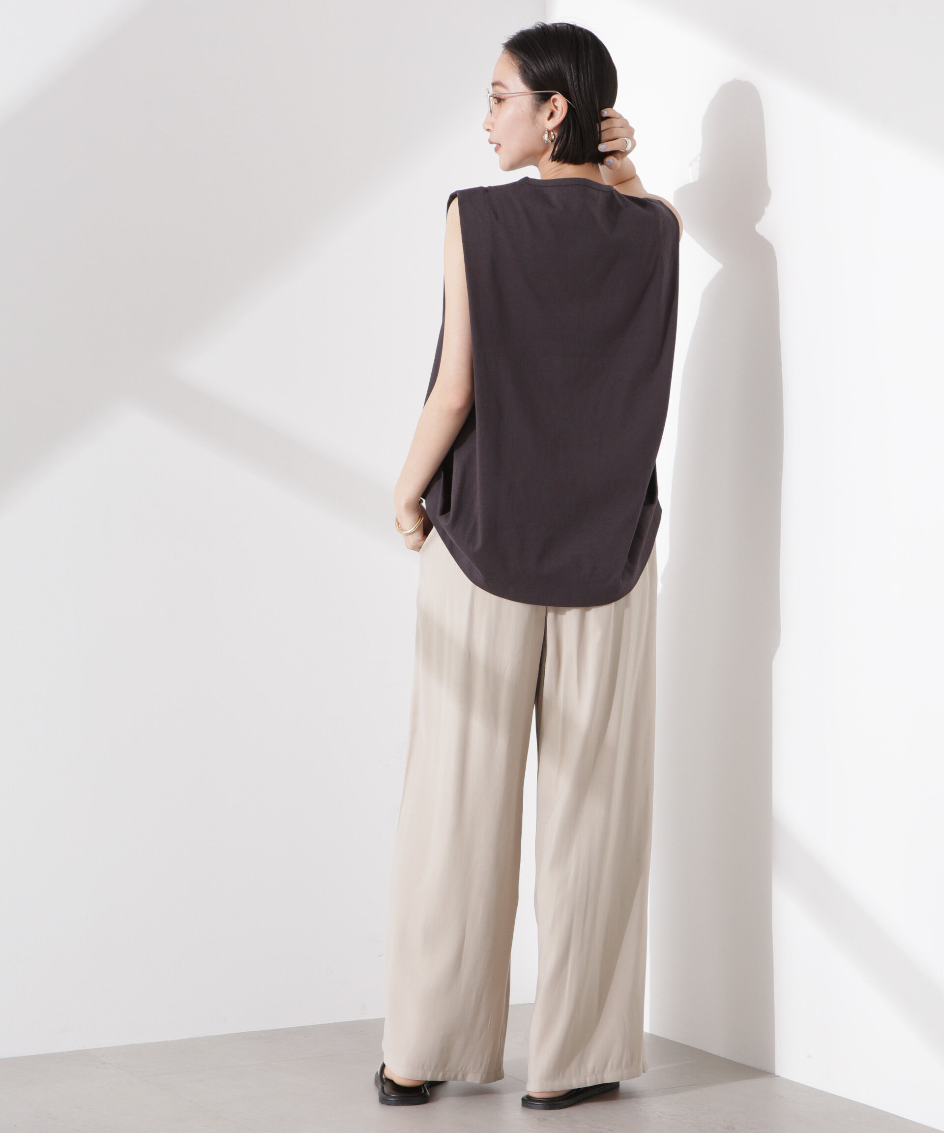 nano･universe「ドロストリラクシーパンツ（セットアップ可）」|チノ|