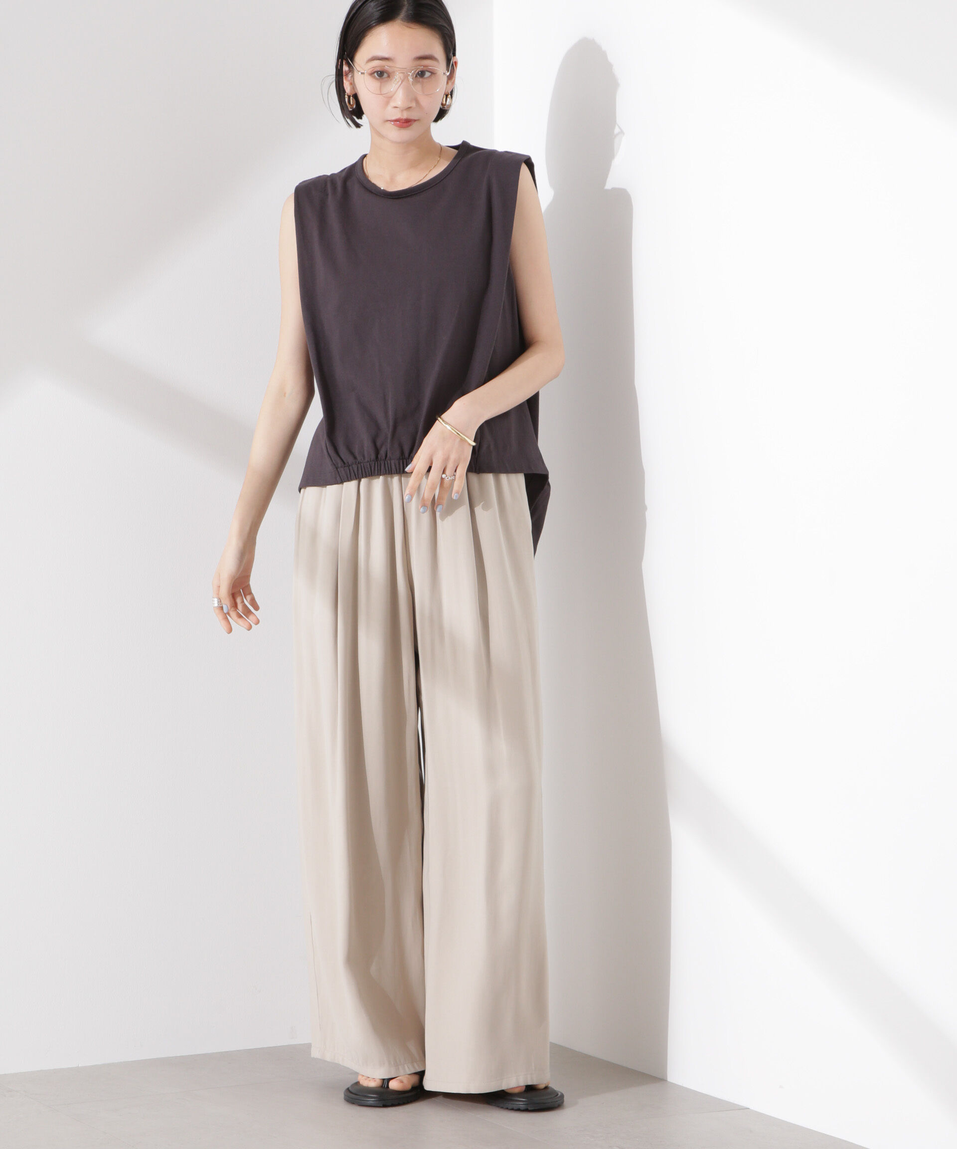 nano･universe「ドロストリラクシーパンツ（セットアップ可）」|チノ|