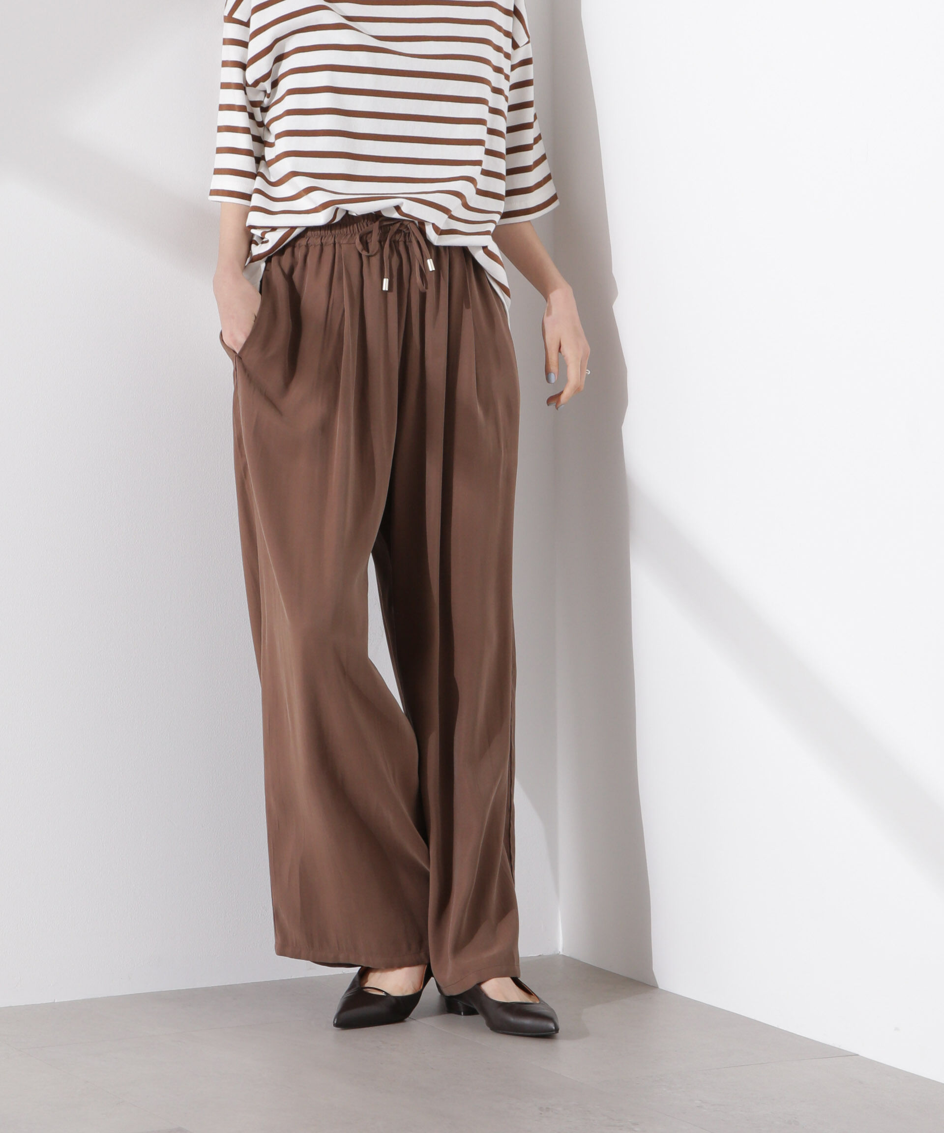 nano･universe「ドロストリラクシーパンツ（セットアップ可）」|チノ|