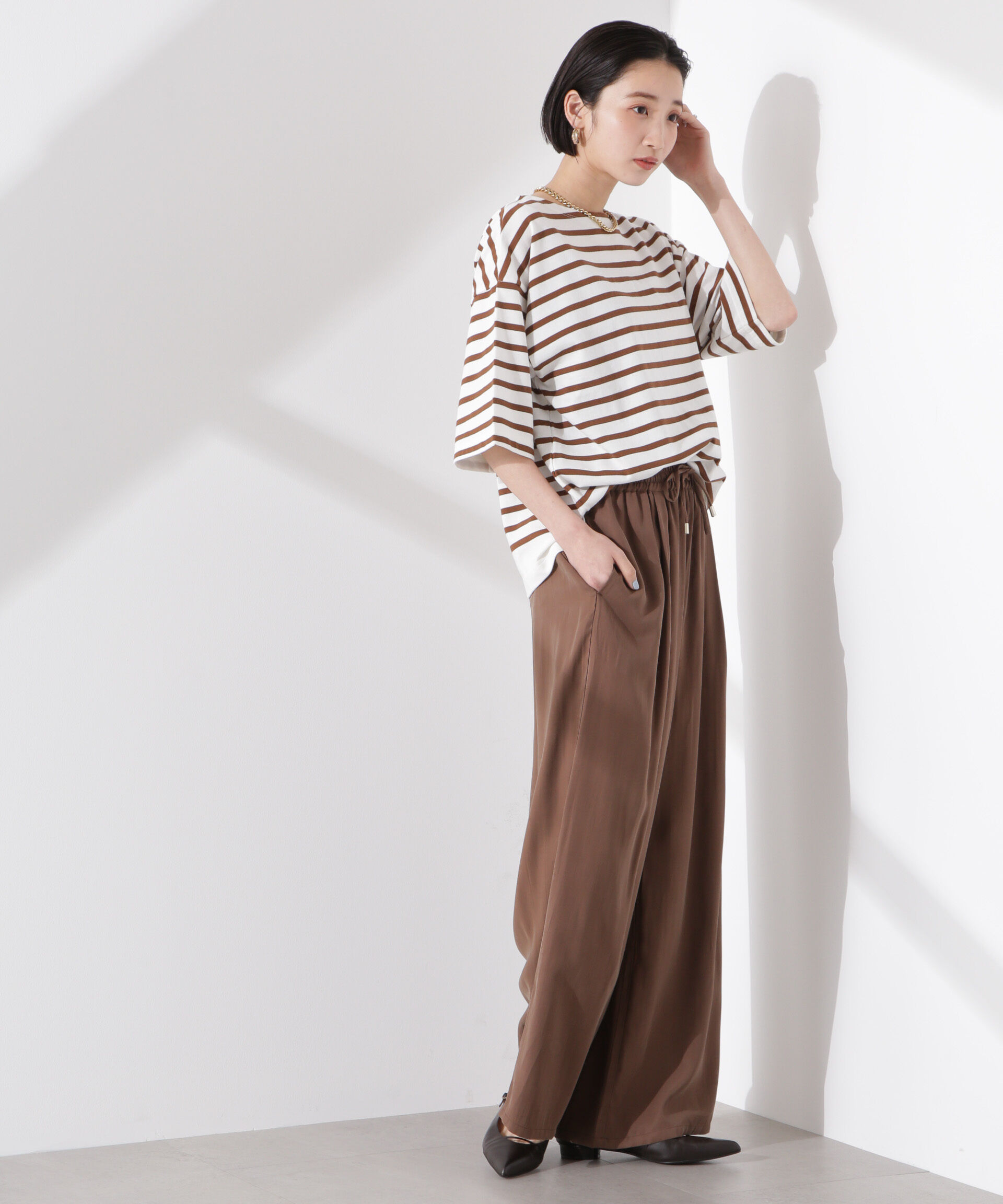 nano･universe「ドロストリラクシーパンツ（セットアップ可）」|チノ|