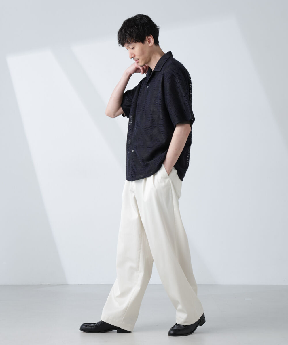 nano･universe「「大人のワイドパンツ」2タックワイドトラウザーズ」|チノ|
