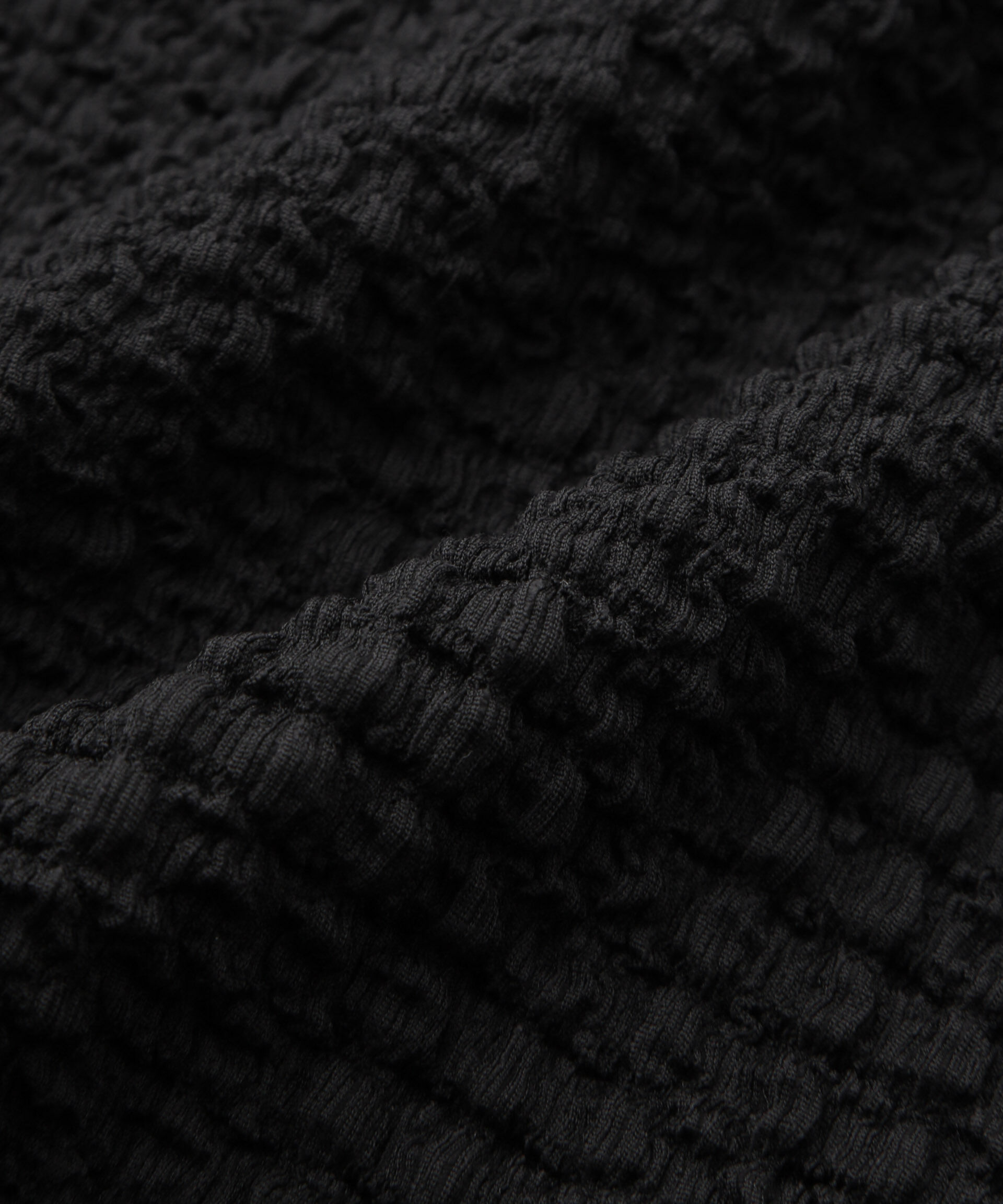 nano･universe「シャーリングジャガード半袖ナロートップス (セットアップ可)」|Tシャツ・カットソー|