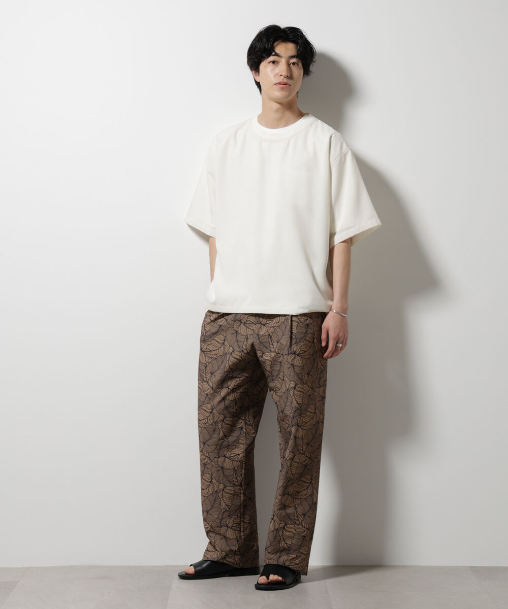 nano･universe「ボタニカルパターンサッカーイージーパンツ(セットアップ可)」|チノ|