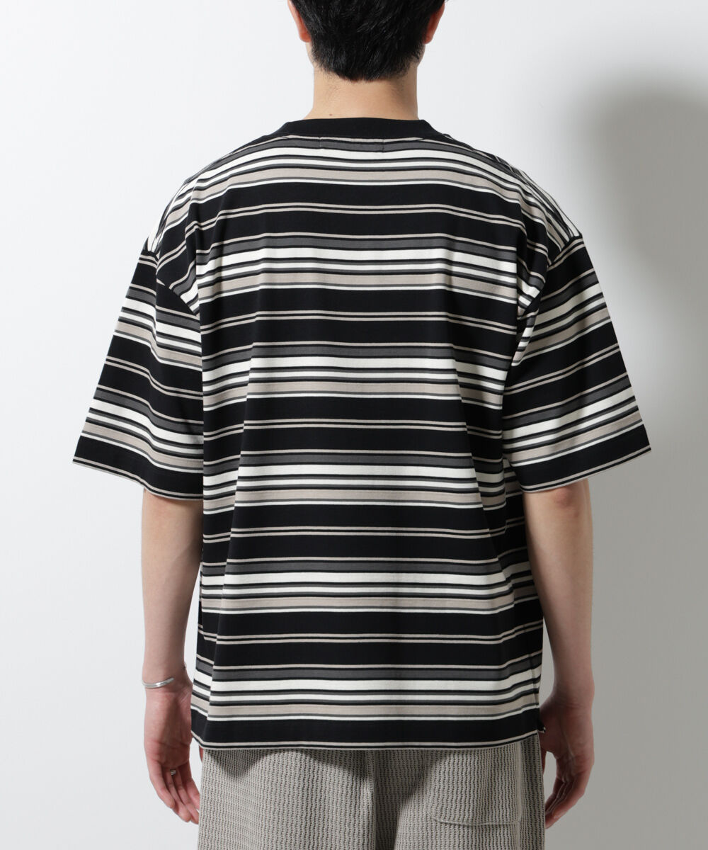nano･universe「マルチボーダーリラックスＴシャツ 半袖」|Tシャツ・カットソー|