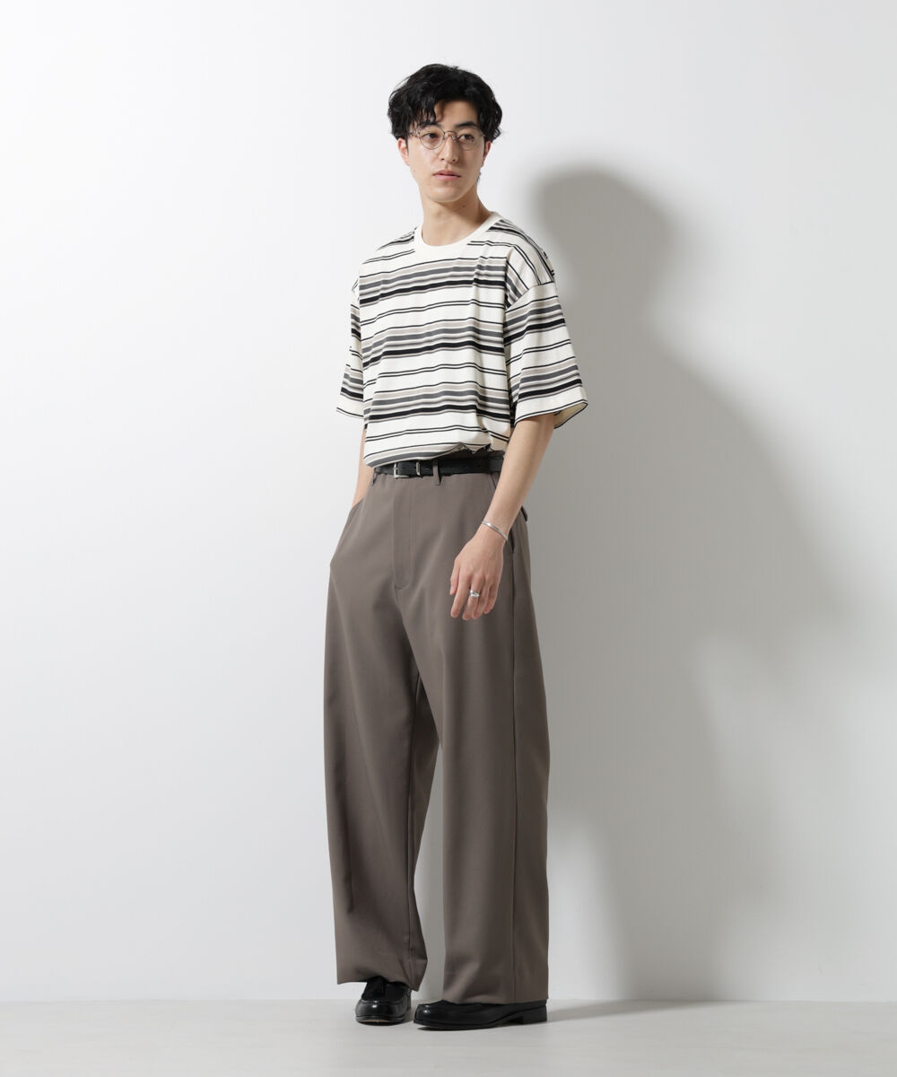 nano･universe「マルチボーダーリラックスＴシャツ 半袖」|Tシャツ・カットソー|