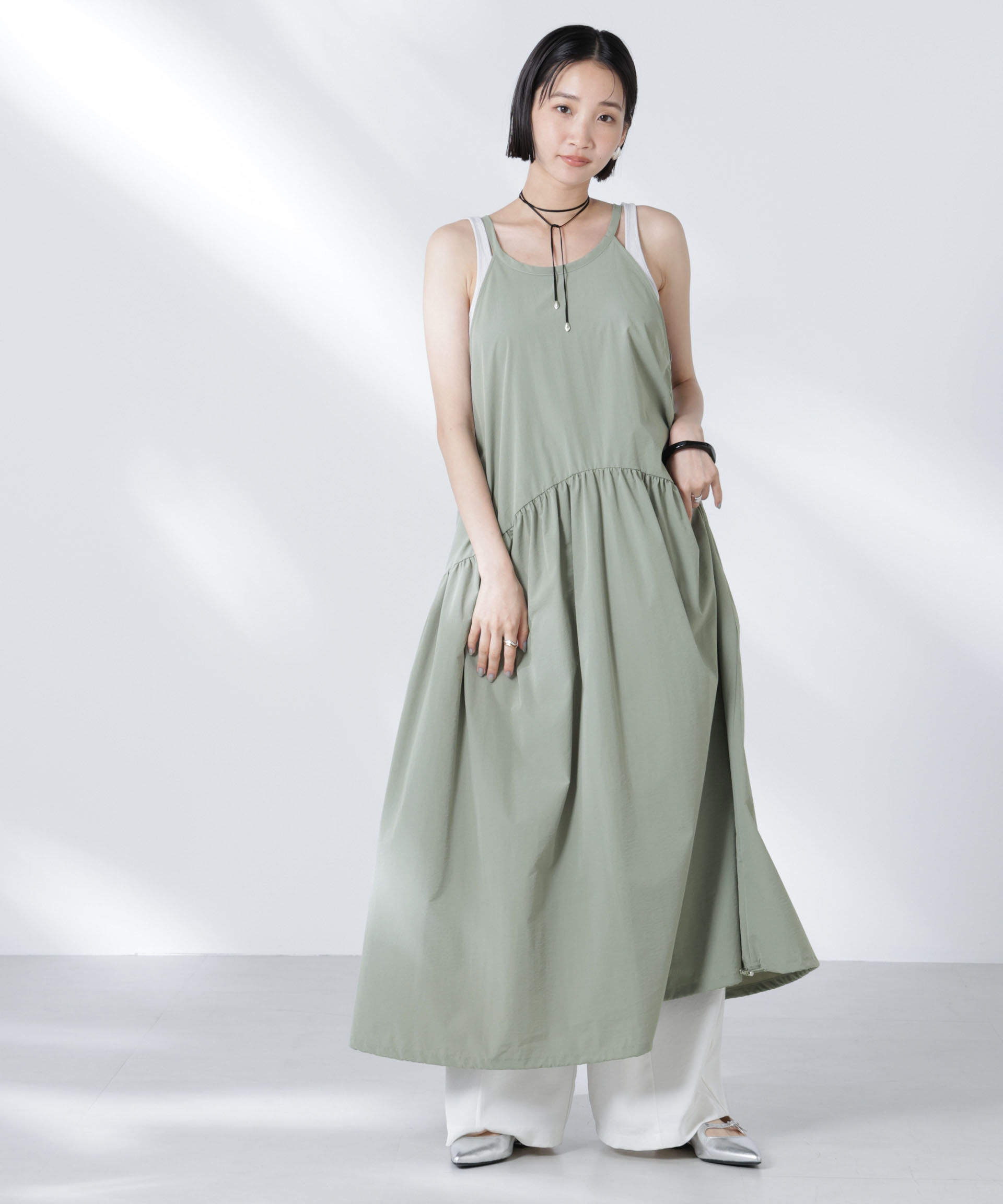 nano･universe「アメスリバルーンワンピース」|ワンピース|カーキ