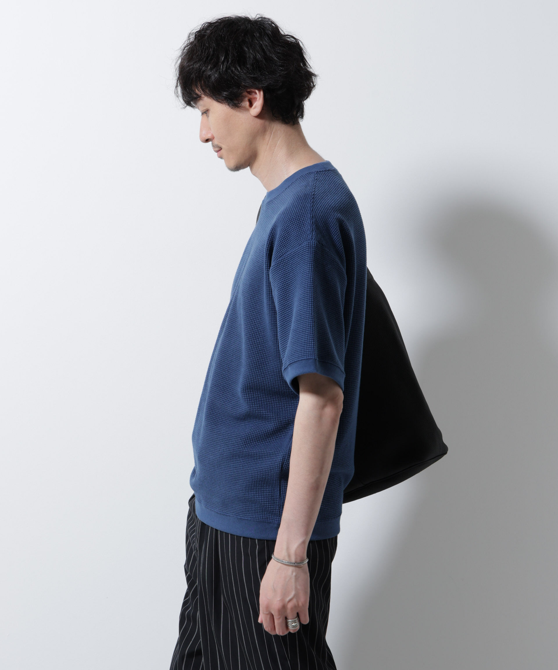 nano･universe「テックワッフルクルーネックTシャツ 半袖」|Tシャツ・カットソー|