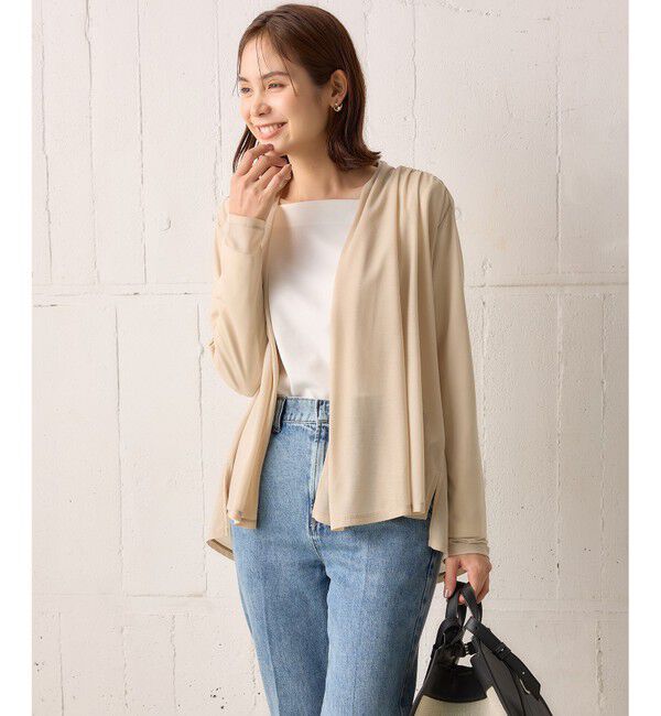 組曲「【WEB限定】シアーツイルジャージーショート カーディガン」|カーディガン|