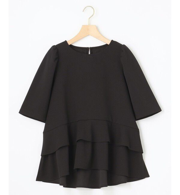 組曲「【接触冷感・吸湿・UVカット】ジョーゼットジャージーフリルブラウス」|シャツ・ブラウス|