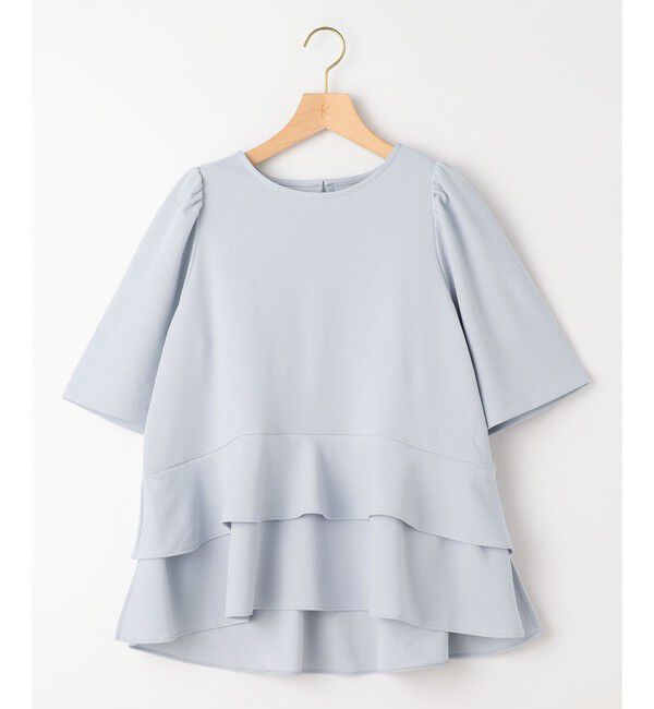 組曲「【接触冷感・吸湿・UVカット】ジョーゼットジャージーフリルブラウス」|シャツ・ブラウス|