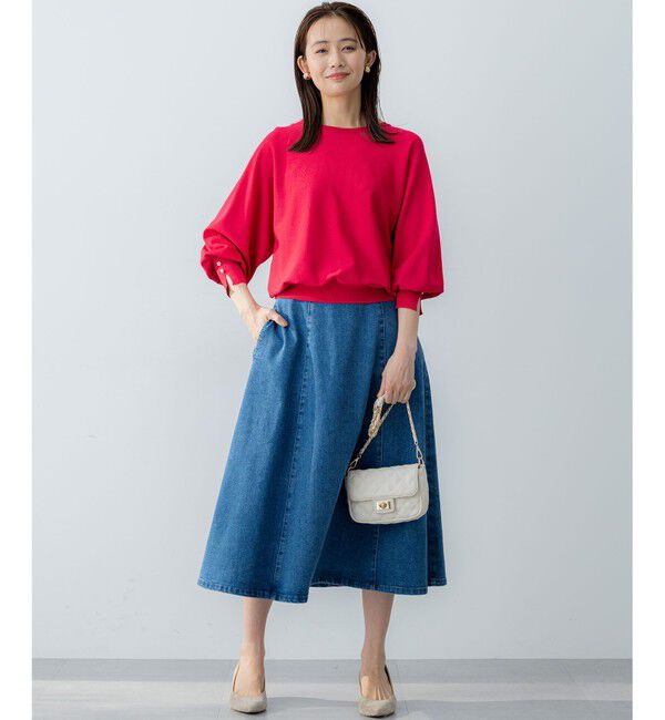 組曲「ライトデニム フレアスカート」|スカート|