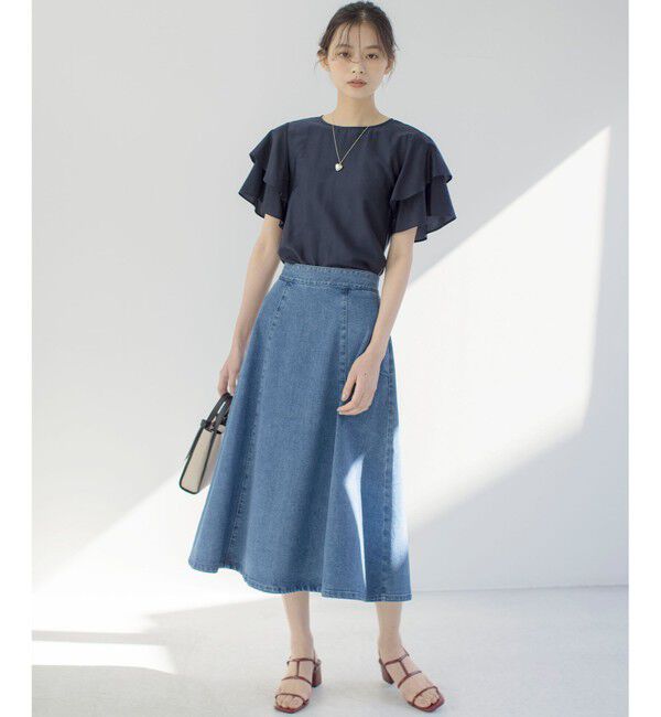 組曲「ライトデニム フレアスカート」|スカート|