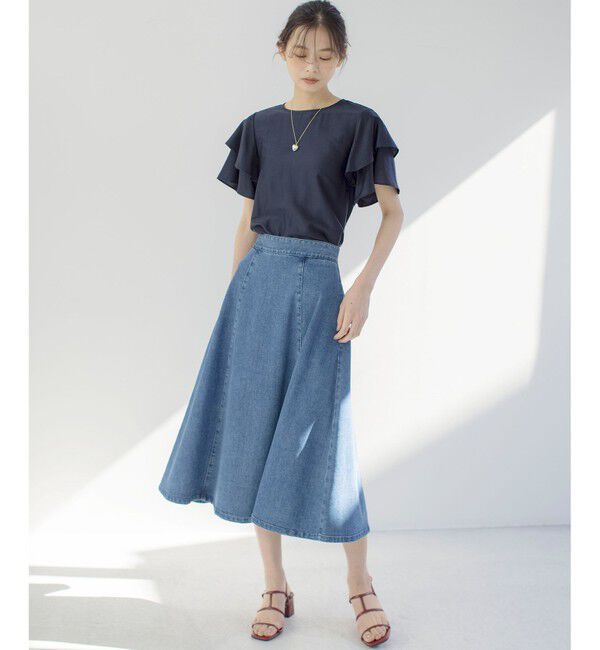 組曲「ライトデニム フレアスカート」|スカート|