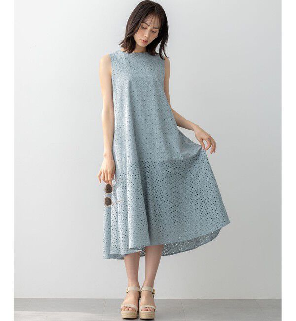 組曲「【WEB限定・新色追加】エンブロイダリーレースノースリーブ ワンピース」|ワンピース|