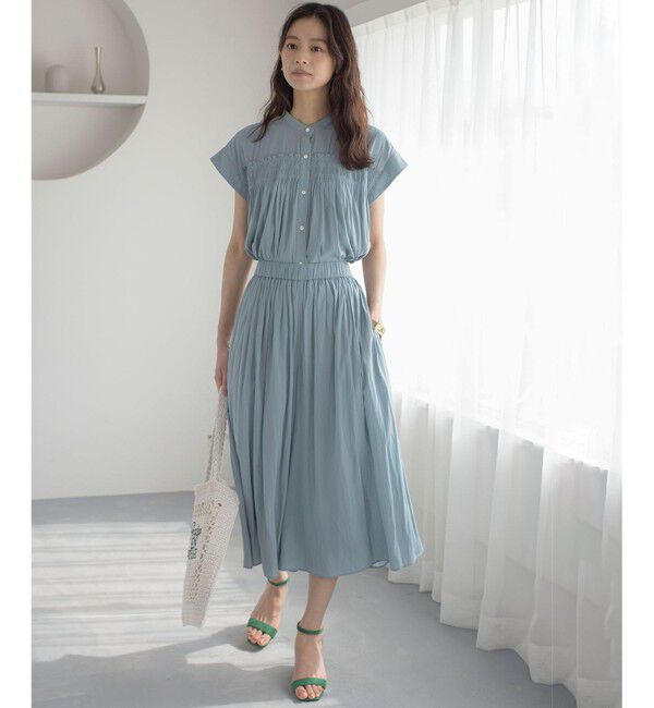 組曲「ギャザーライトデシンシャーリング ブラウス」|シャツ・ブラウス|