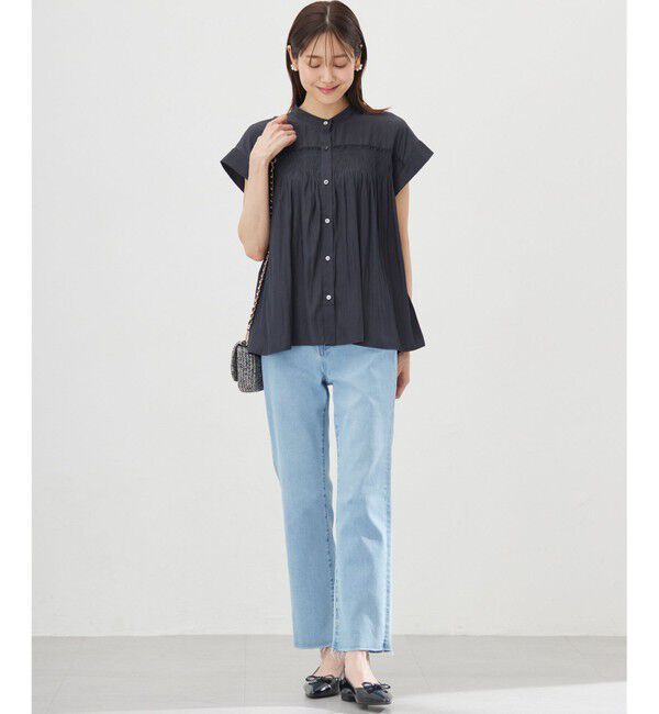 組曲「ギャザーライトデシンシャーリング ブラウス」|シャツ・ブラウス|