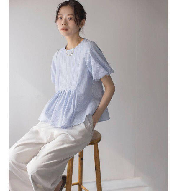 組曲「ドライタッチペプラム ブラウス」|シャツ・ブラウス|