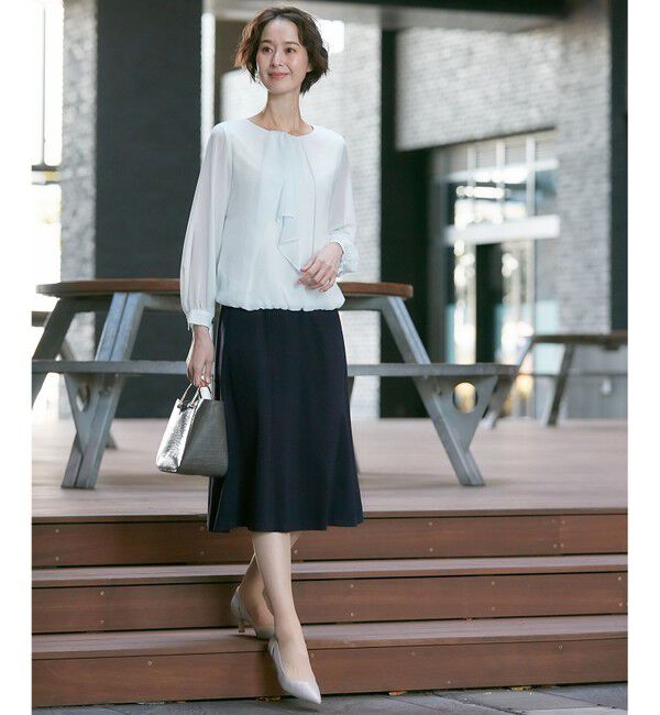 自由区「【好評につき追加生産/洗える】WASHABLEPONTE セミフレアスカート」|スカート|