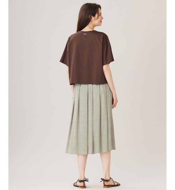 自由区「【洗える】ハイカウントクロップド丈 カットソー」|Tシャツ・カットソー|