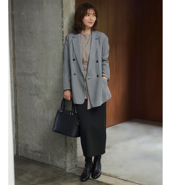 自由区「【洗える】リブストレッチタイト スカート」|スカート|