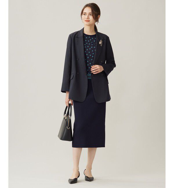 自由区「【洗える】リブストレッチタイト スカート」|スカート|