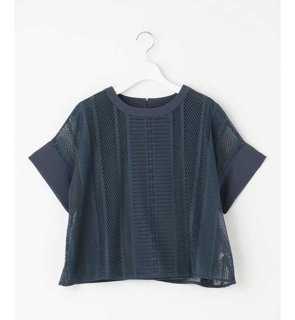 自由区「【洗える】レースエッジ Tシャツ&タンクトップセット トップス」|Tシャツ・カットソー|